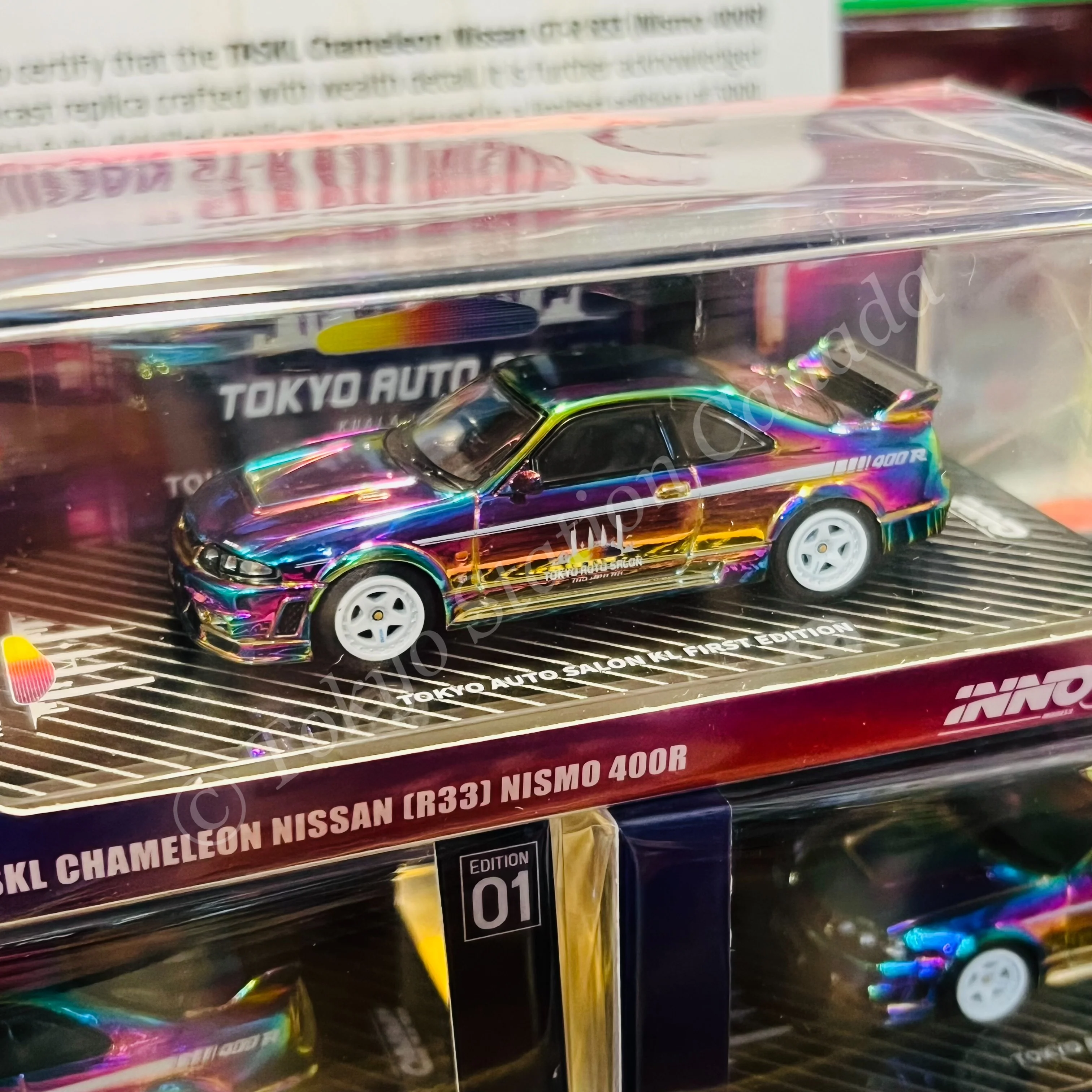 INNO64 1/64 TASKL CHAMELEON NISSAN R33 NISMO 400R Worldwide Limited Edition (Certificate of Authenticity included) IN64-400R-TASKL01 - Image 2
