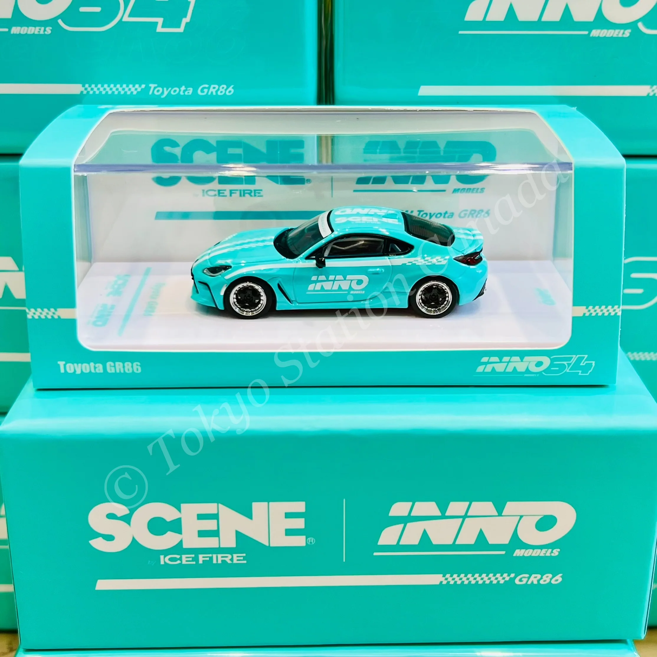 INNO64 1/64 Toyota GR86 "INNO x SCENE" MACAU GRAND PRIX 2024 Light Green IN64-GR86-MGP24G
