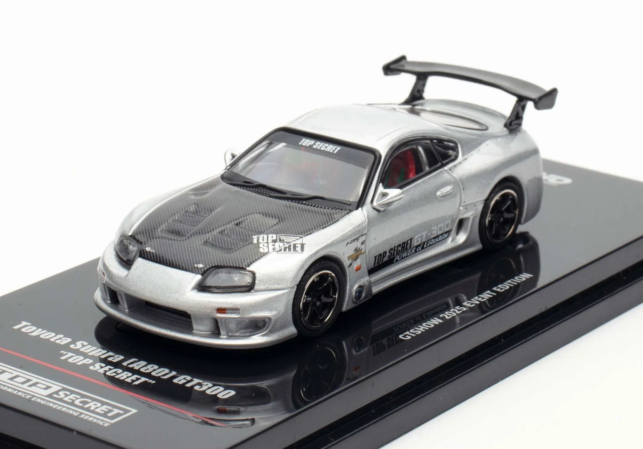 INNO64 1/64 TOYOTA SUPRA (A80) GT300 "TOP SECRET" SILVER GTSHOW 2025 EVENT EDITION IN64-A80TS-GTSHOW25 ** Limit ONE per customer ** - Image 2