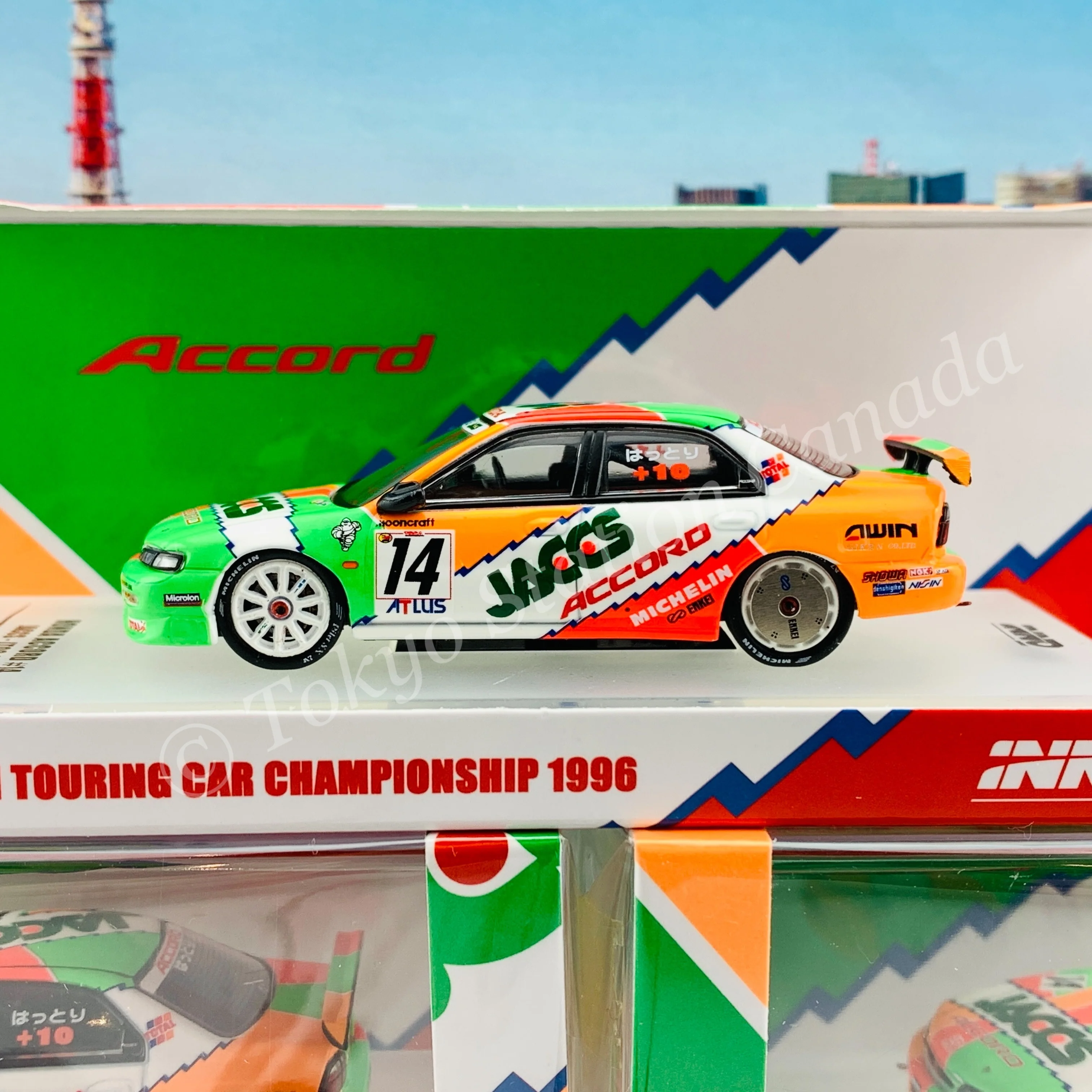 INNO64 1/64 HONDA ACCORD CD6 #14 JACCS JTCC 1996 IN64-CD6-JA96 - Image 2
