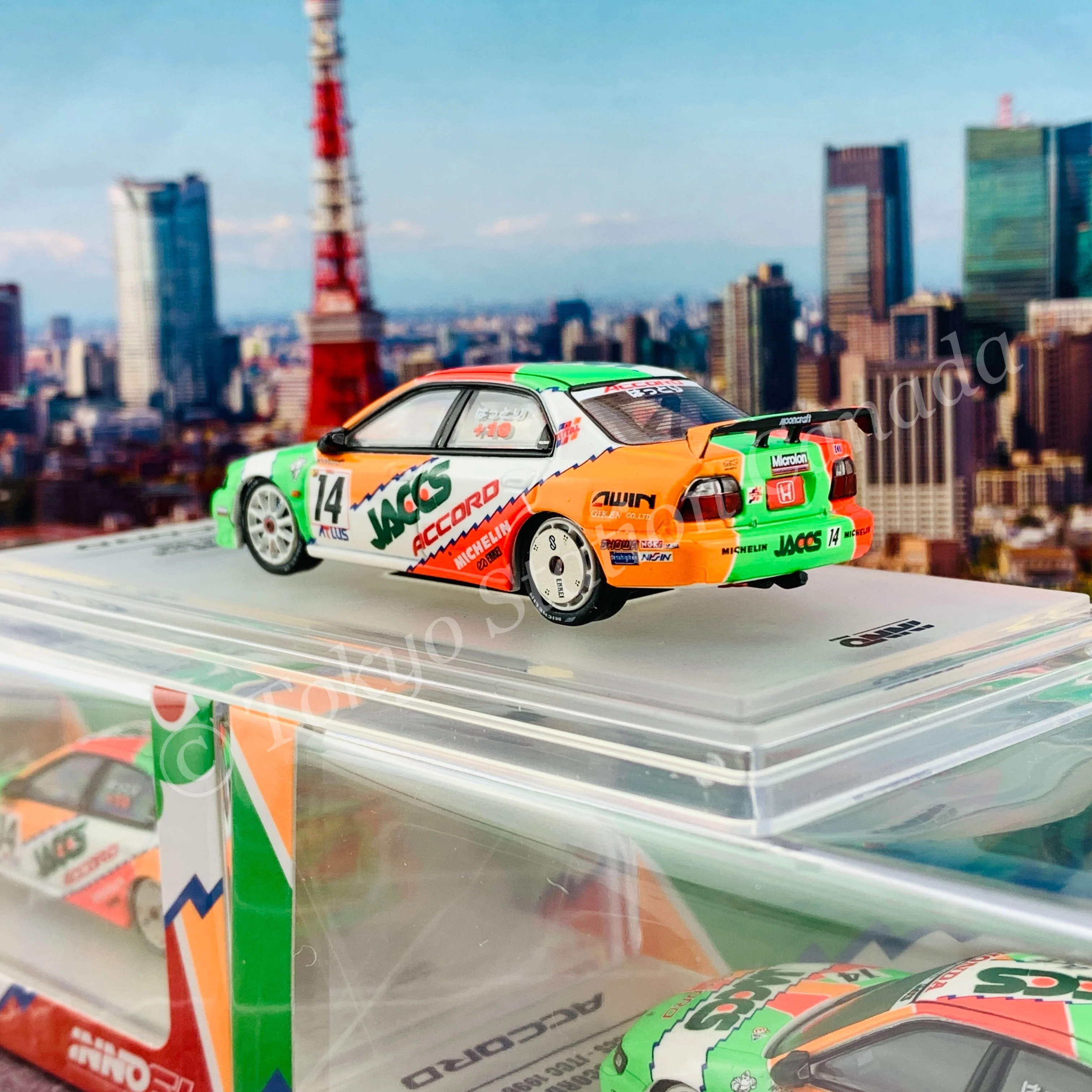 INNO64 1/64 HONDA ACCORD CD6 #14 JACCS JTCC 1996 IN64-CD6-JA96 - Image 5