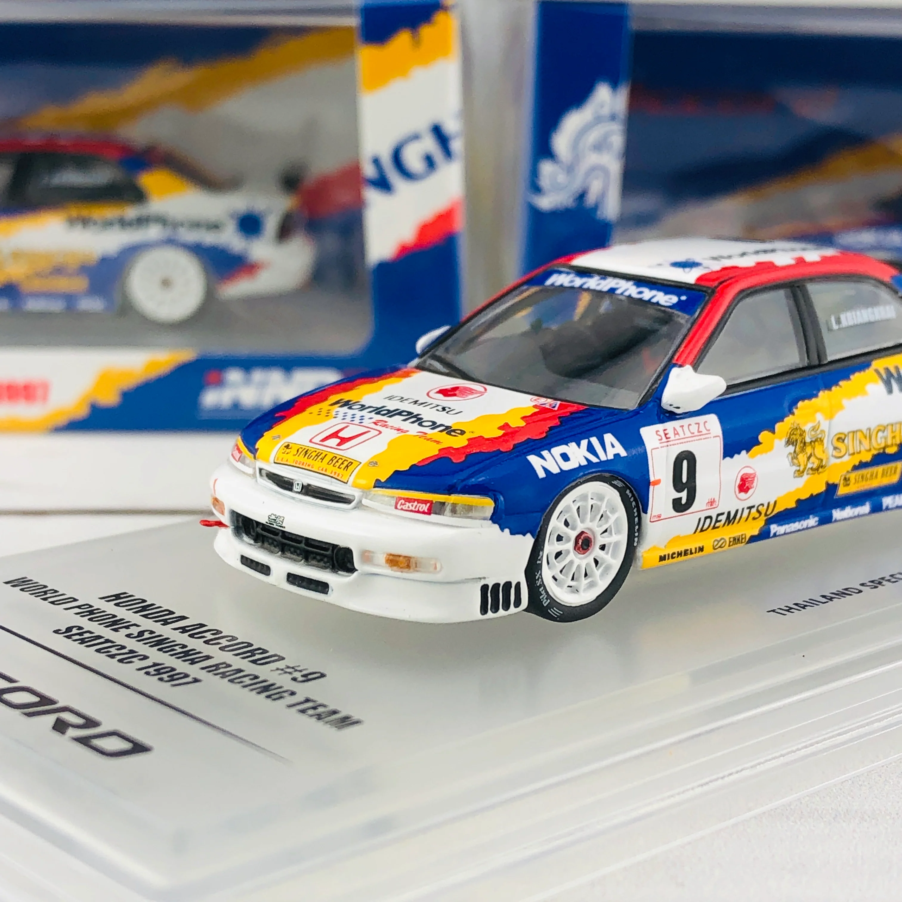 INNO64 Honda Accord CD6 #9 "World Phone Singha Racing Team" SEATCZC 1997 Thailand Special Edition IN64-CD6-SEATCZC - Image 3