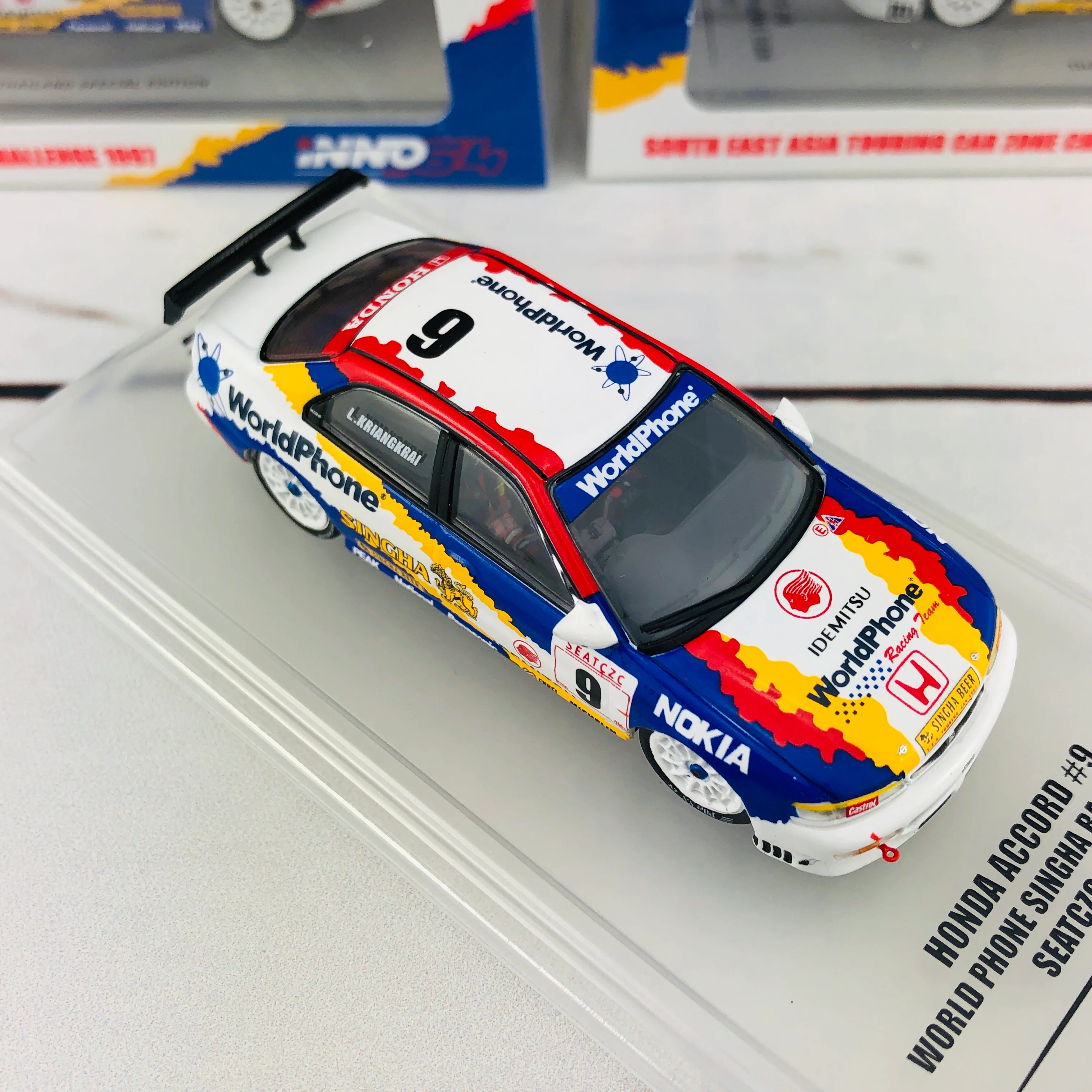 INNO64 Honda Accord CD6 #9 "World Phone Singha Racing Team" SEATCZC 1997 Thailand Special Edition IN64-CD6-SEATCZC - Image 6