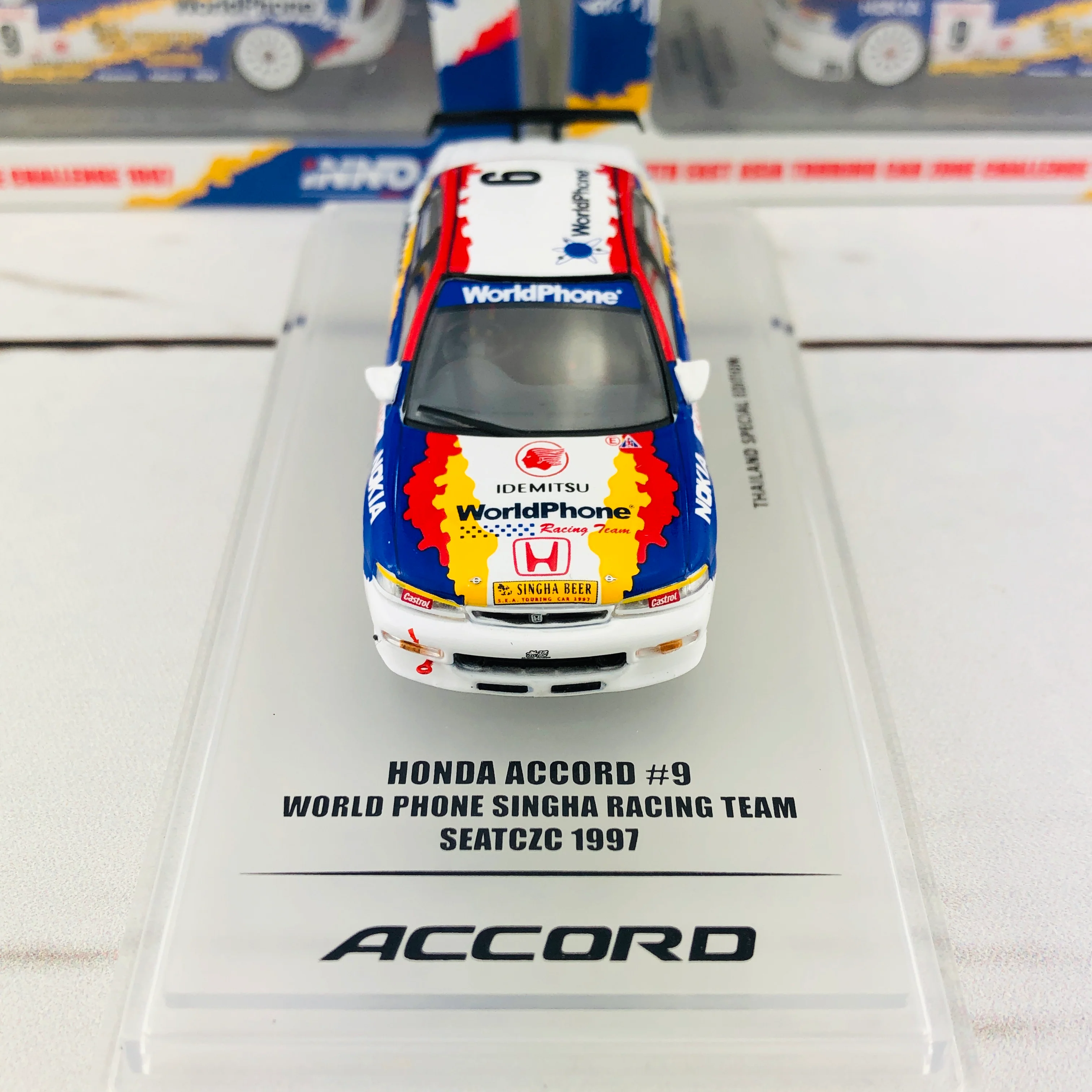 INNO64 Honda Accord CD6 #9 "World Phone Singha Racing Team" SEATCZC 1997 Thailand Special Edition IN64-CD6-SEATCZC - Image 8