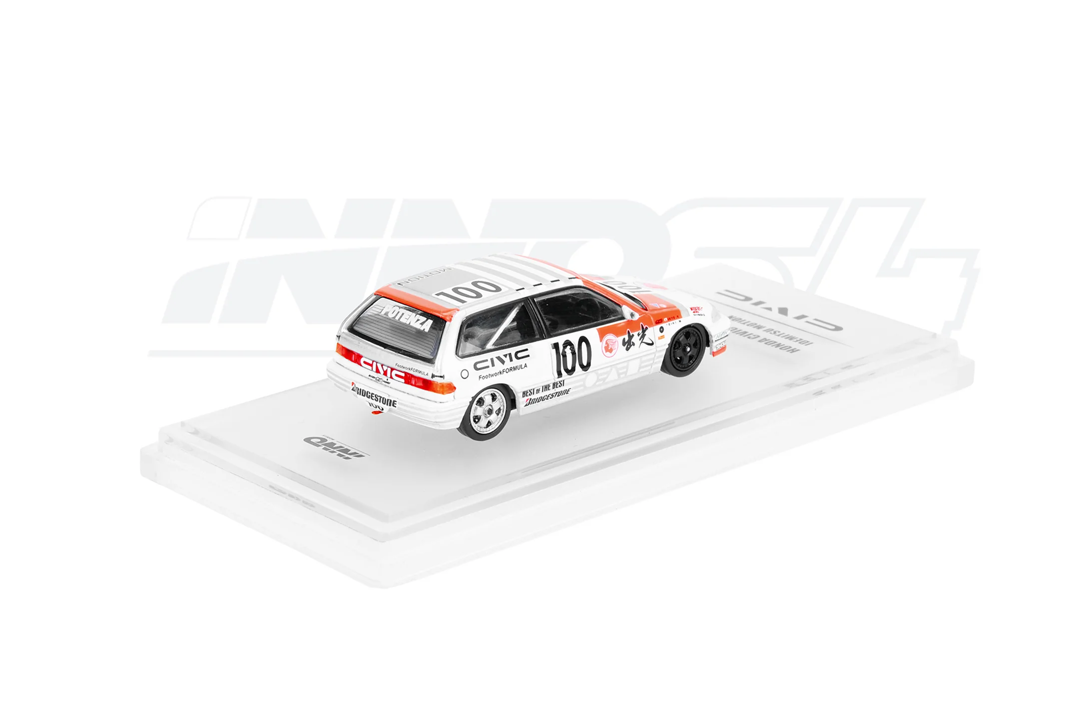 INNO64 HONDA CIVIC EF3 Gr.A #100 “IDEMITSU MOTION”” JTC 1989″ IN64-EF3-IDE - Image 4