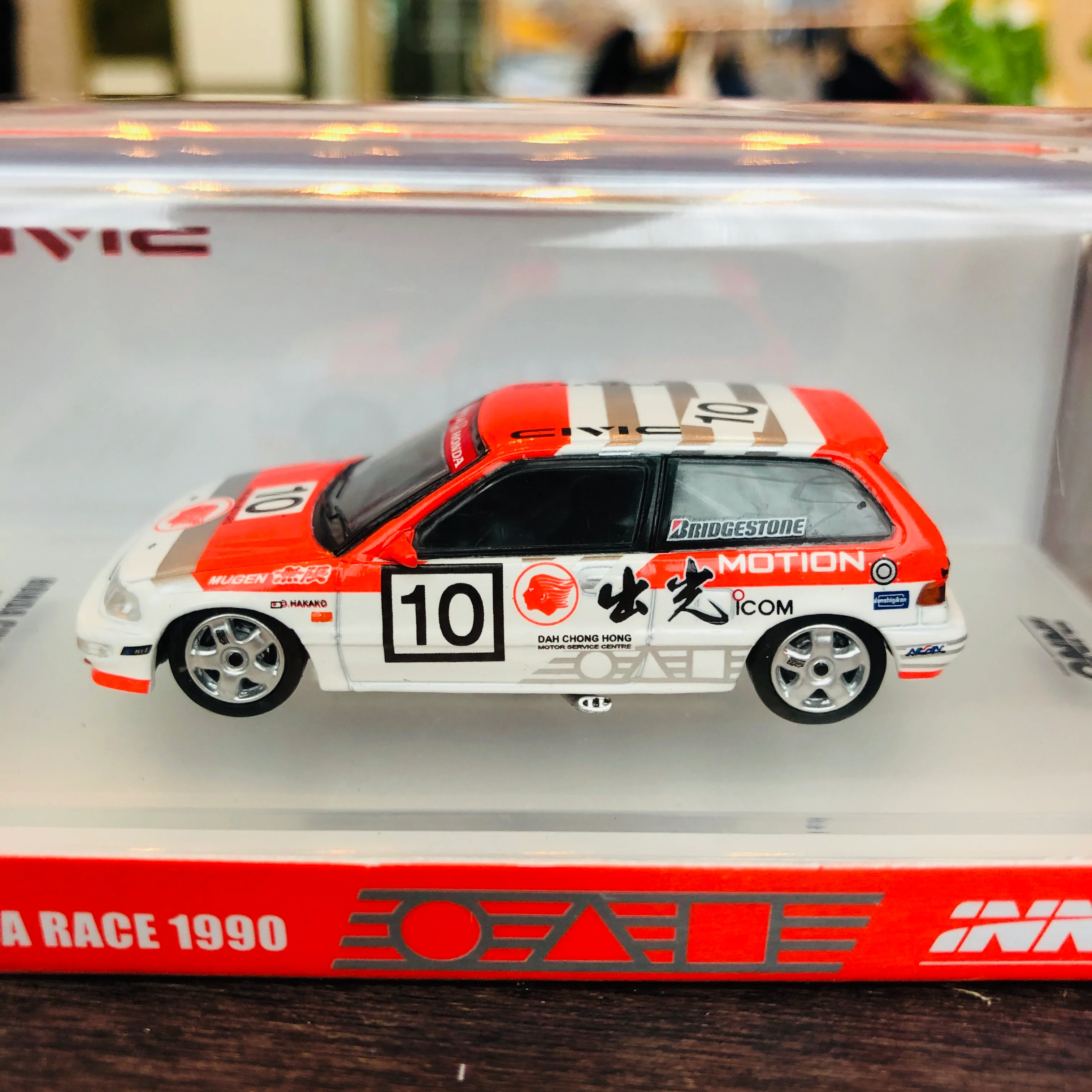 INNO64 HONDA CIVIC EF9 #10 IDEMISTU MOTION MACAU GUIA RACE 1990 IN64-EF9-IDMAC - Image 2