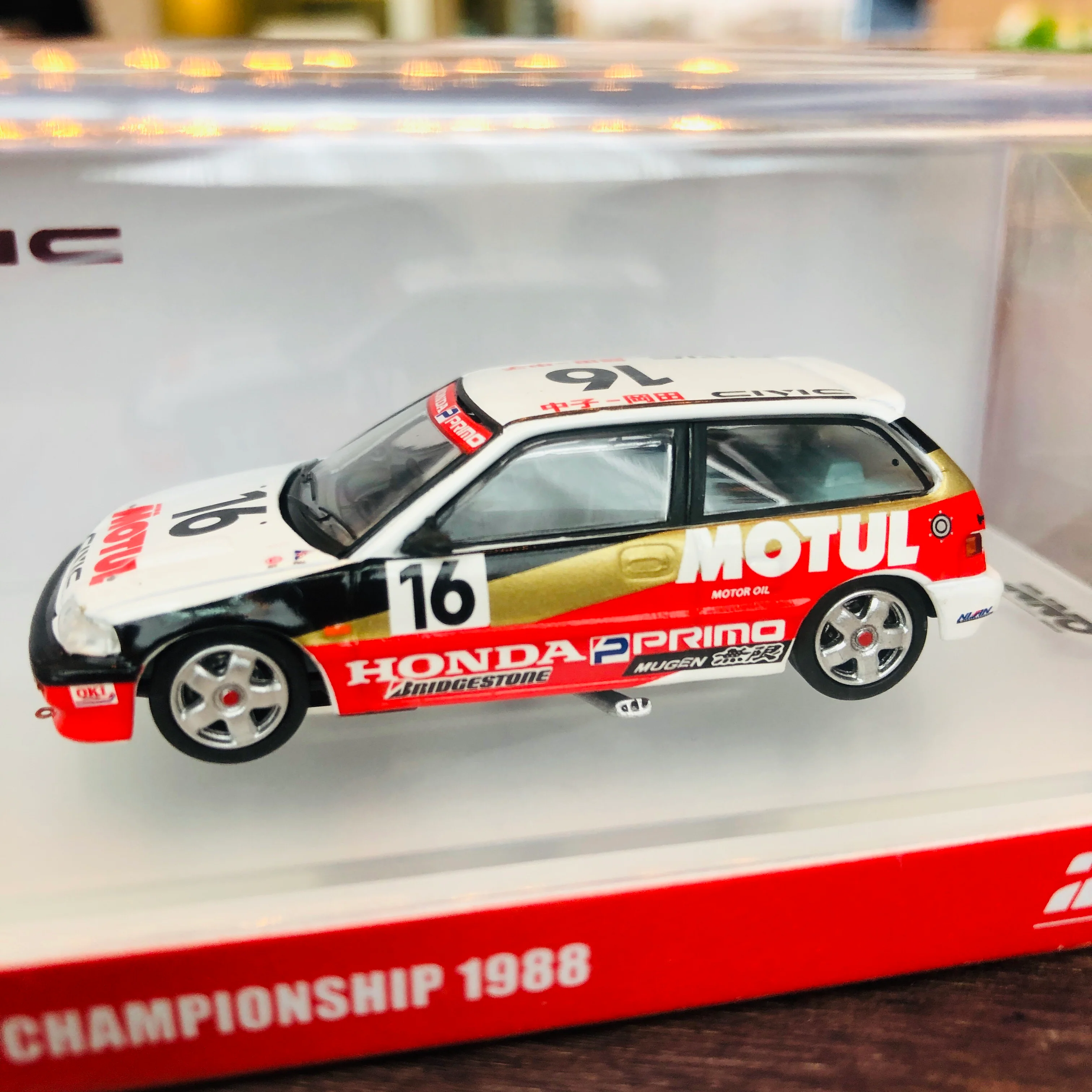 INNO64 Honda Civic EF3 Gr.A #16 Mugen Motul - JTC 1988 IN64-EF3-MOT88 - Image 4