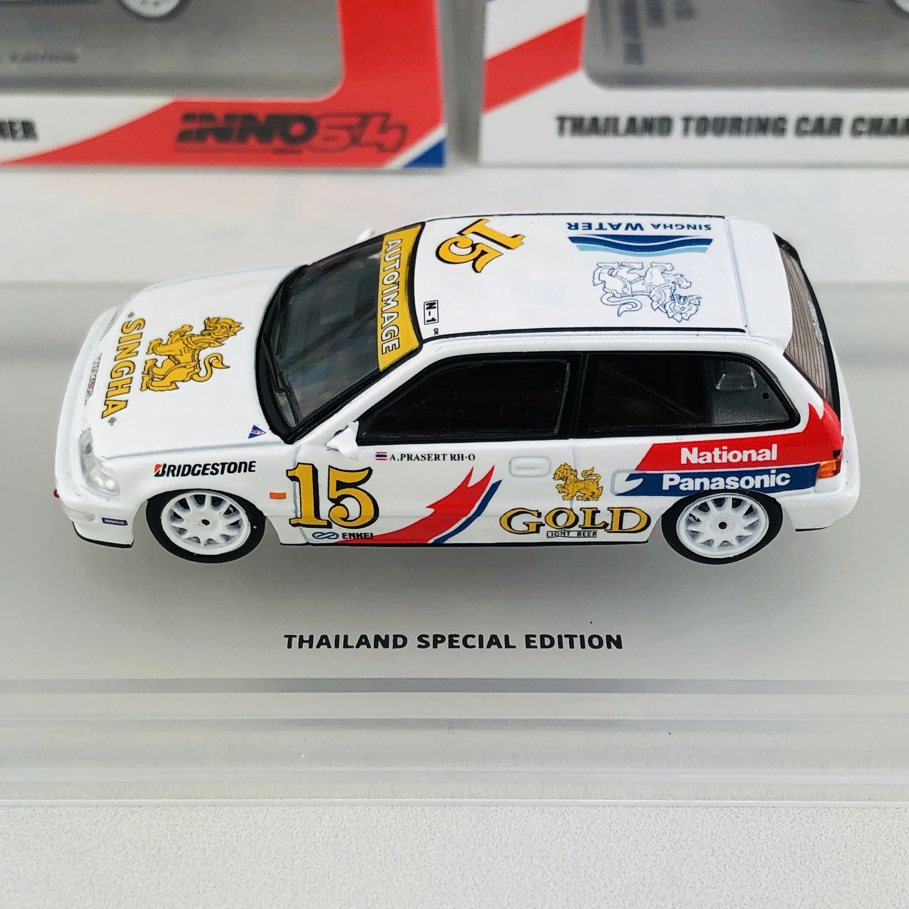INNO64 Honda Civic EF9 #15 "Singha National Panasonic" Thailand Touring Car Championship 1992 Winner Thailand Special Edition IN64-EF9-TTCC92 - Image 7