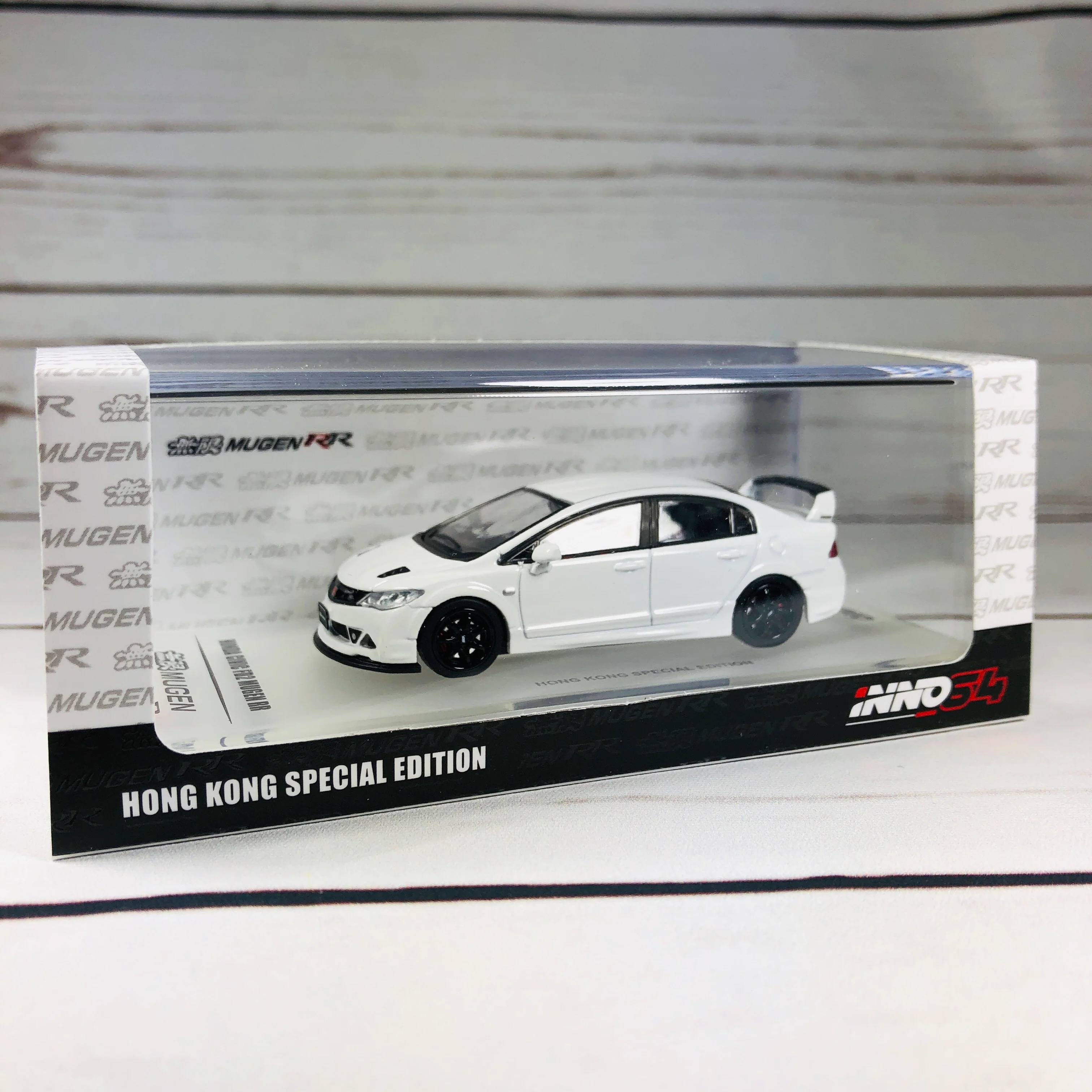 INNO64 HONDA CIVIC FD2 MUGEN RR WHITE Hong Kong Special Edition - Image 3