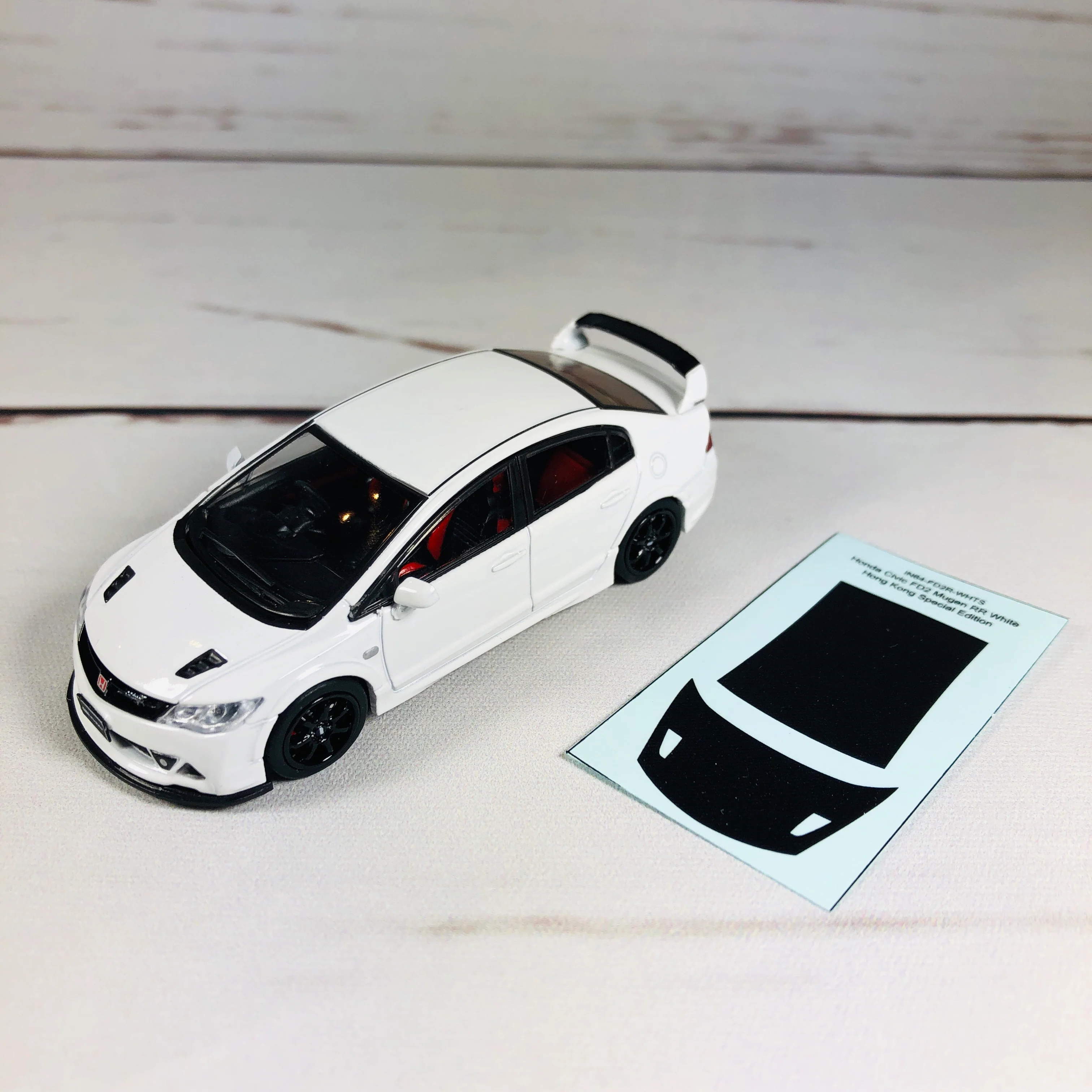 INNO64 HONDA CIVIC FD2 MUGEN RR WHITE Hong Kong Special Edition - Image 8
