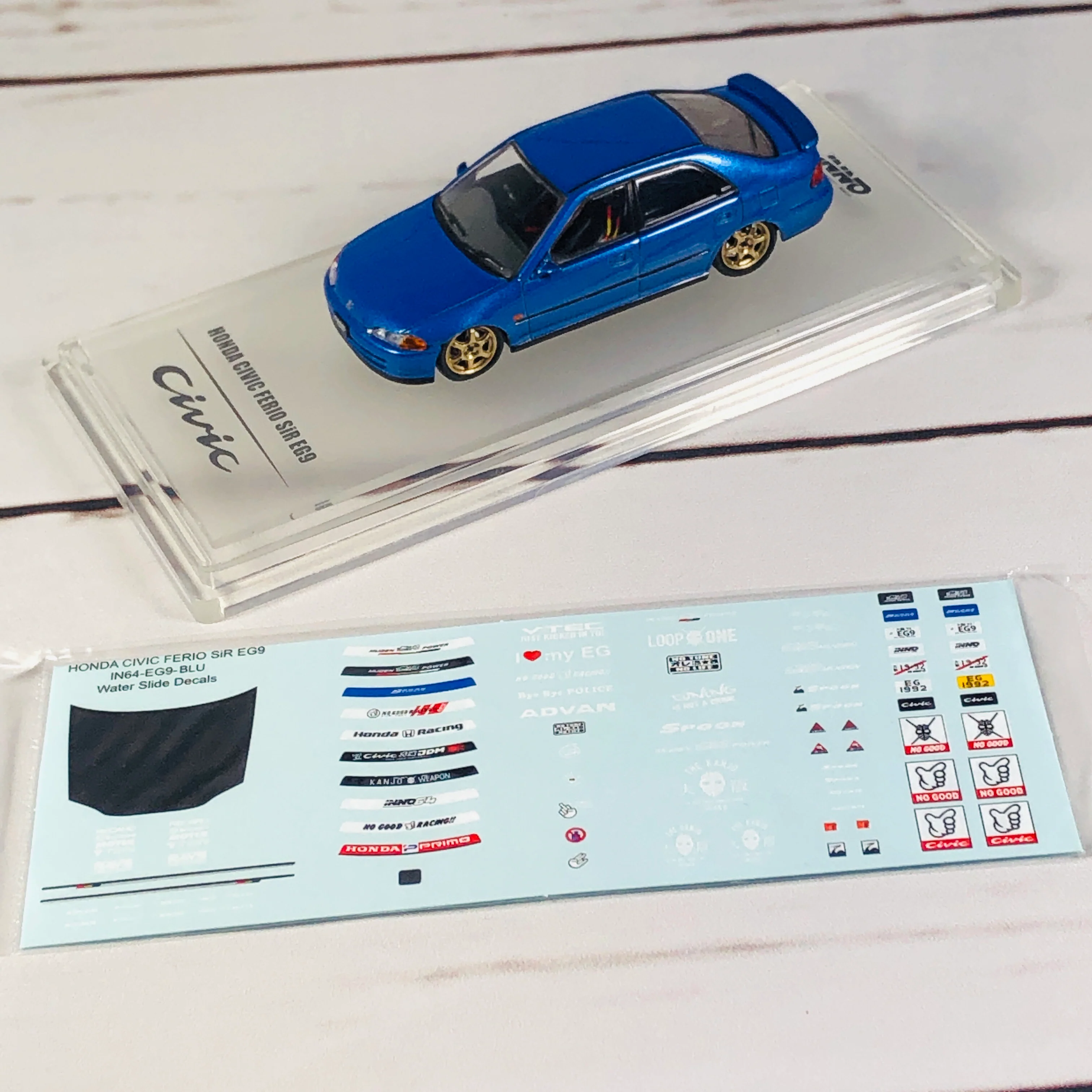 INNO64 HONDA CIVIC FERIO EG9 BLUE  IN64-EG9-BLU - Image 8