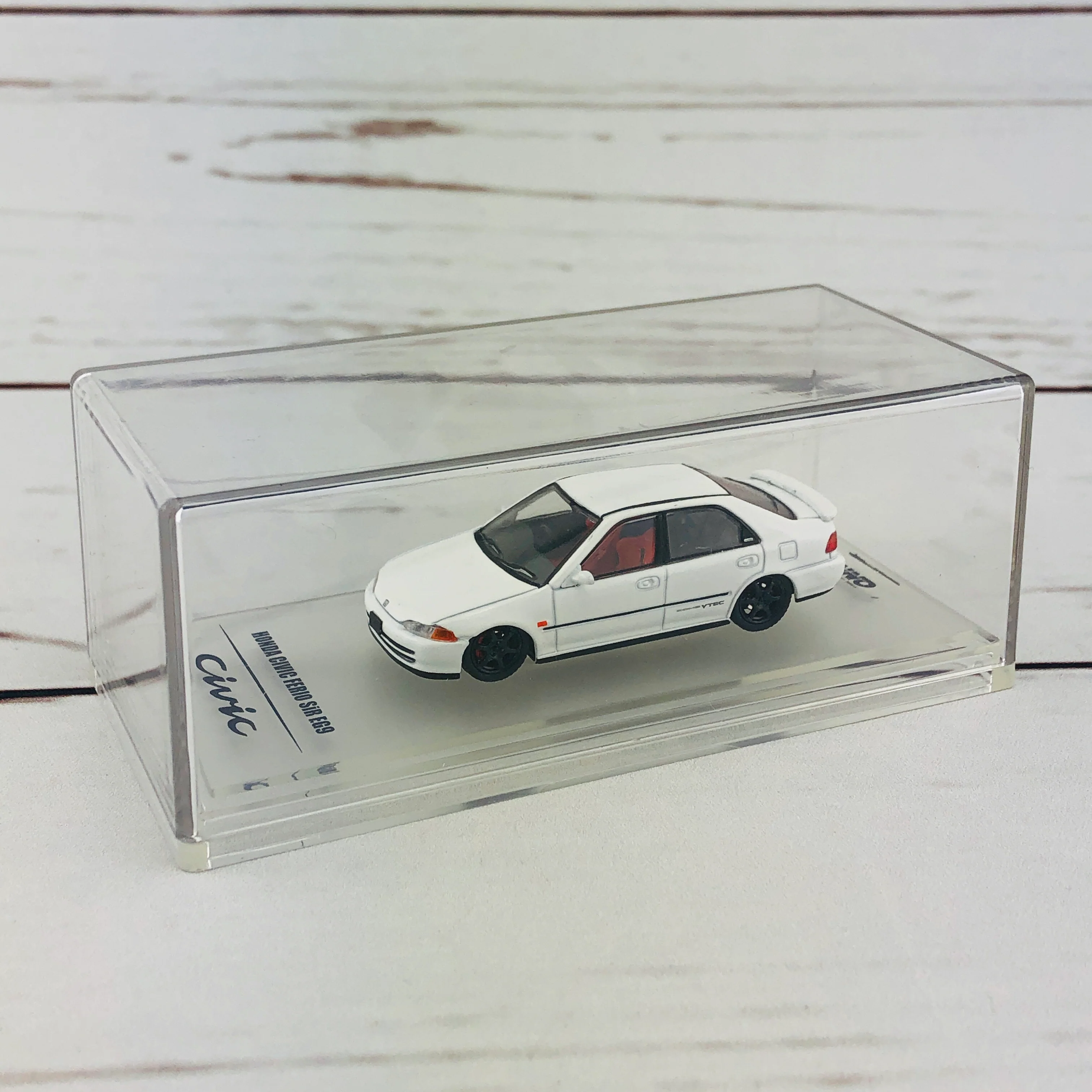INNO64 HONDA CIVIC FERIO EG9 WHITE with Customizable Stickers and 1 set of wheel IN64-EG9-WHI - Image 3