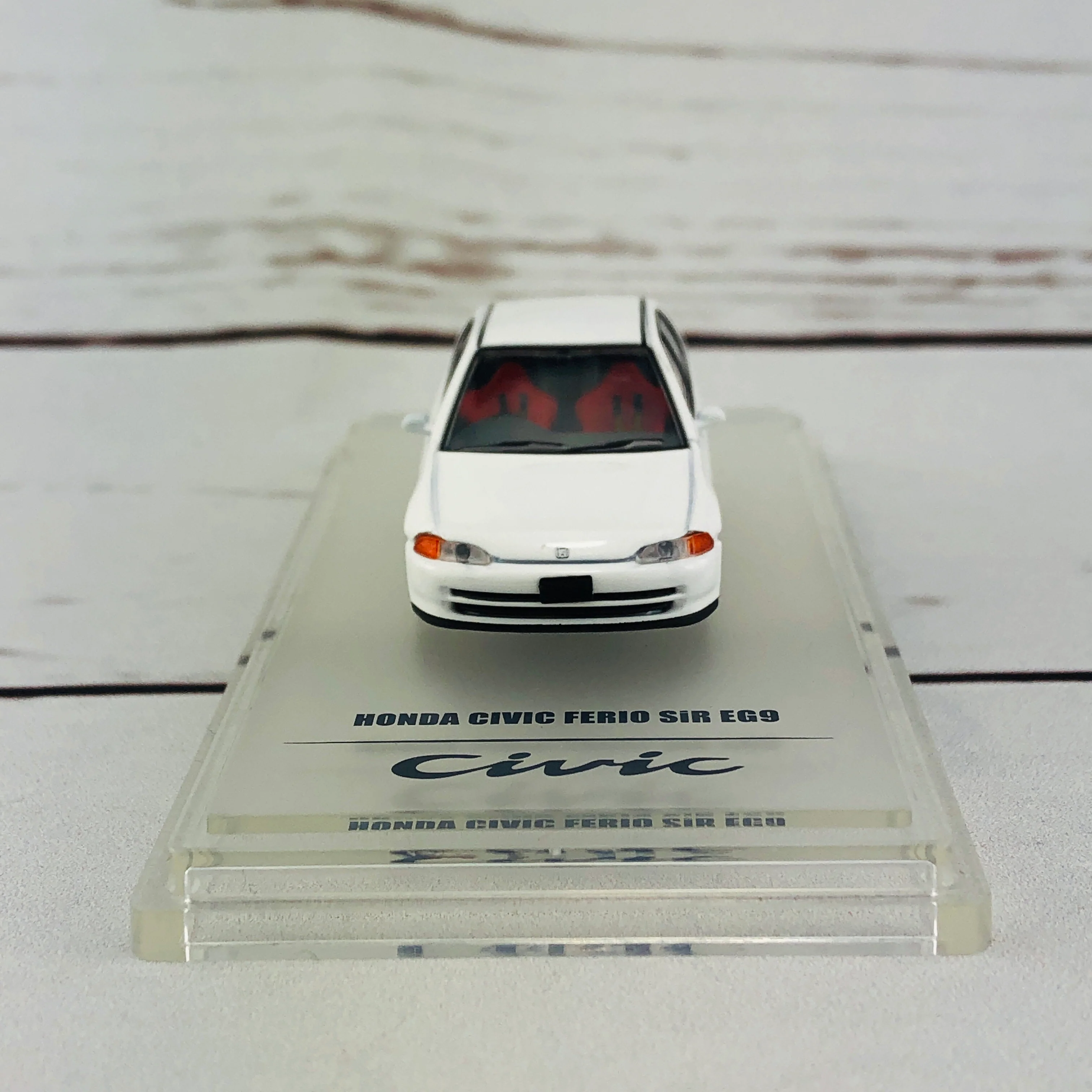 INNO64 HONDA CIVIC FERIO EG9 WHITE with Customizable Stickers and 1 set of wheel IN64-EG9-WHI - Image 9