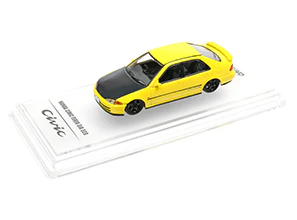 INNO64 HONDA CIVIC FERIO EG9 YELLOW with Customizable Stickers and 1 set of wheel - HONG KONG SPECIAL EDITION - Image 3