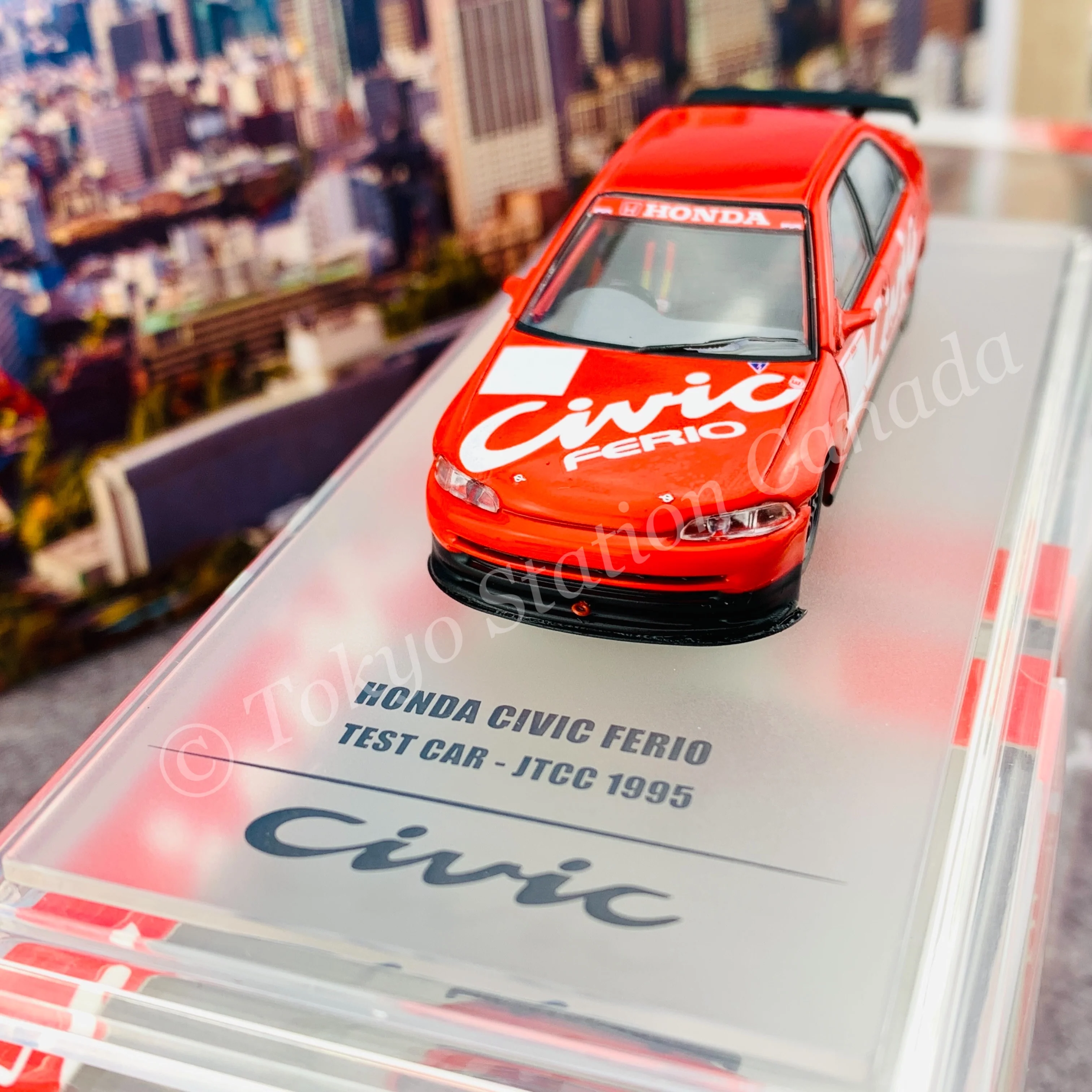 INNO64 1/64 HONDA CIVIC FERIO TEST CAR JTCC 1995 IN64-EG9-TC95 - Image 3