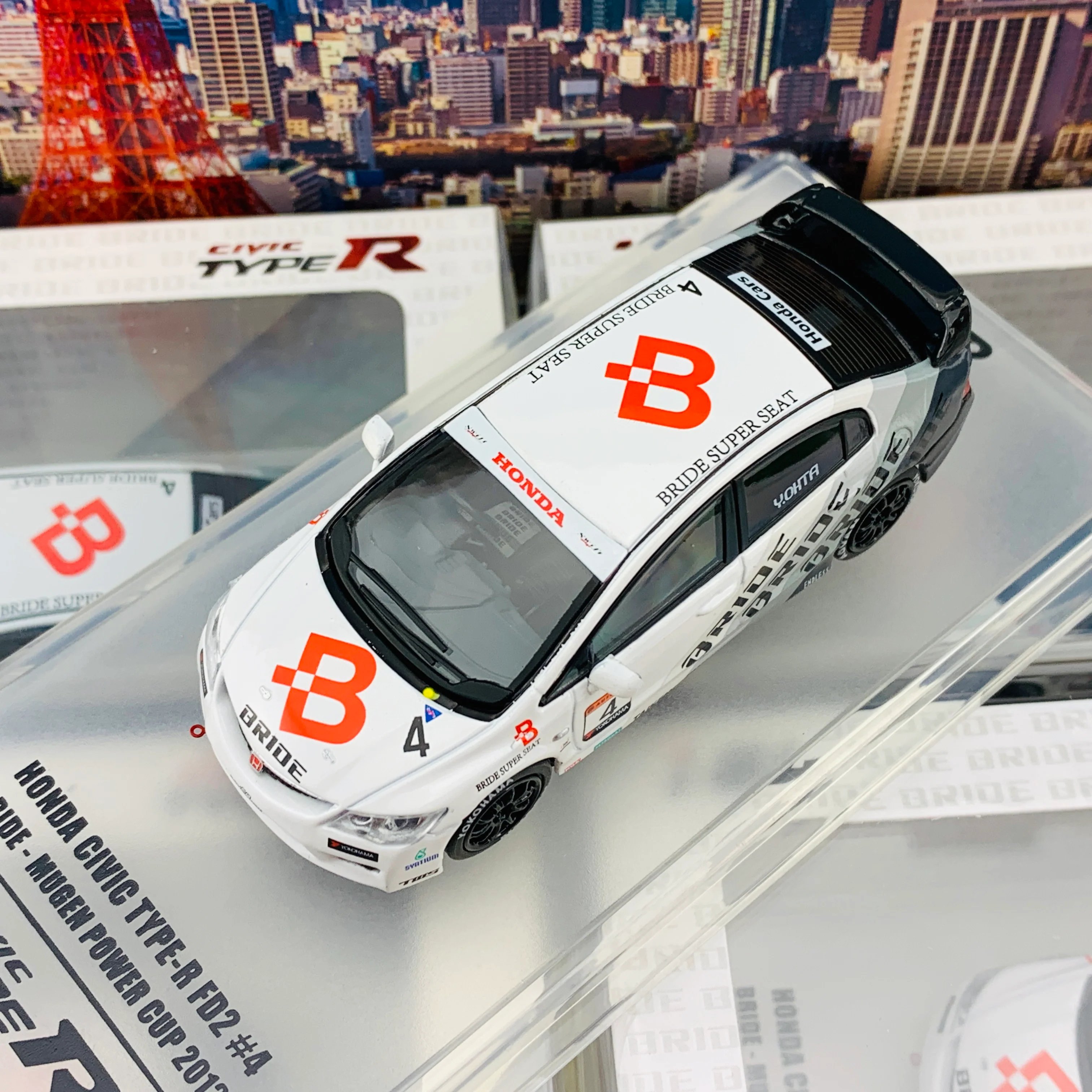 INNO64 HONDA CIVIC TYPE-R FD2 "BRIDE" MUGEN POWER CUP CIVIC ONE MAKE RACE 2012 IN64-FD2-BRI - Image 4