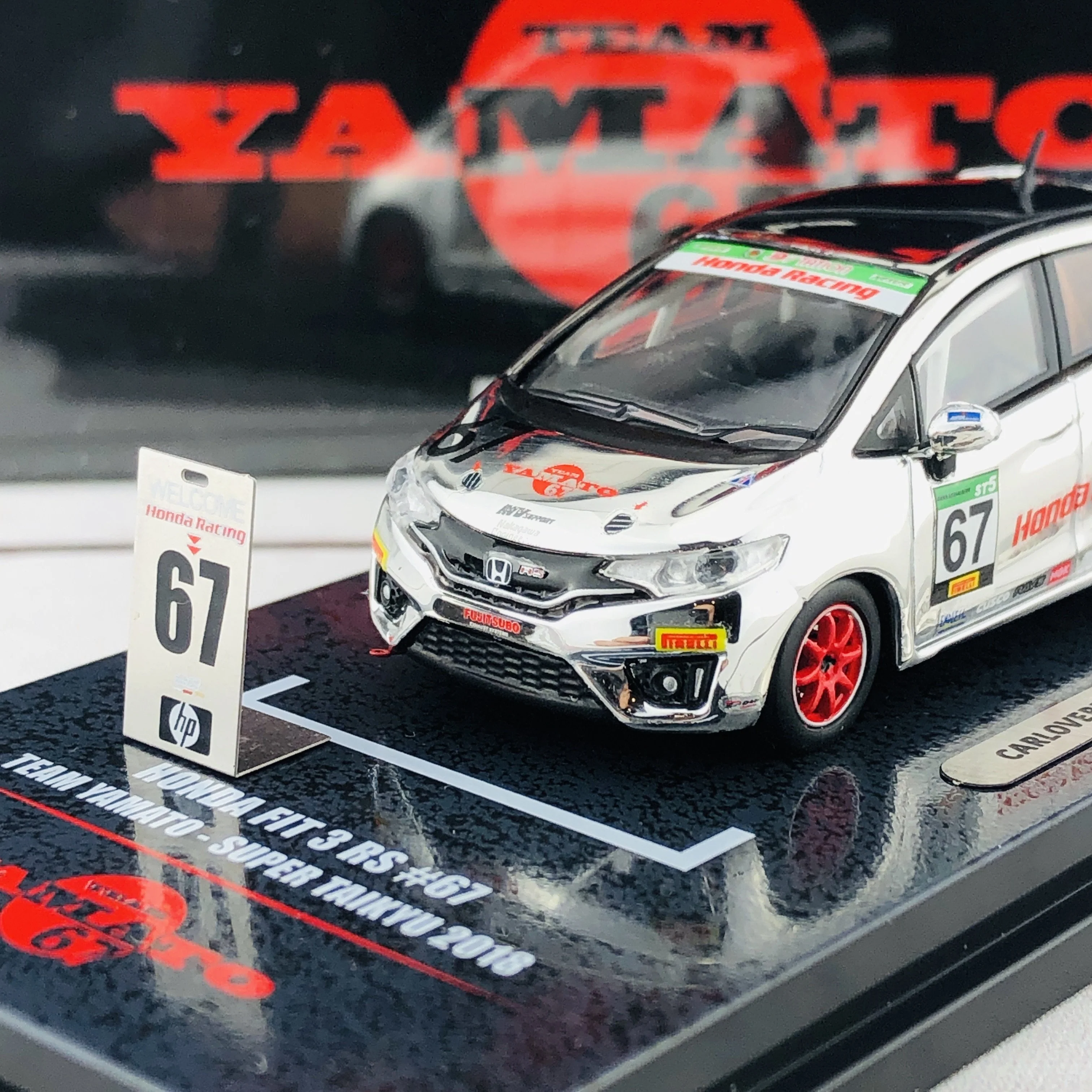 INNO64 HONDA FIT 3 RS #67 Team Yamato - Super Taikyu 2018 CARLOVERDIECAST Special Edition IN64-GK5-YA67 - Image 3