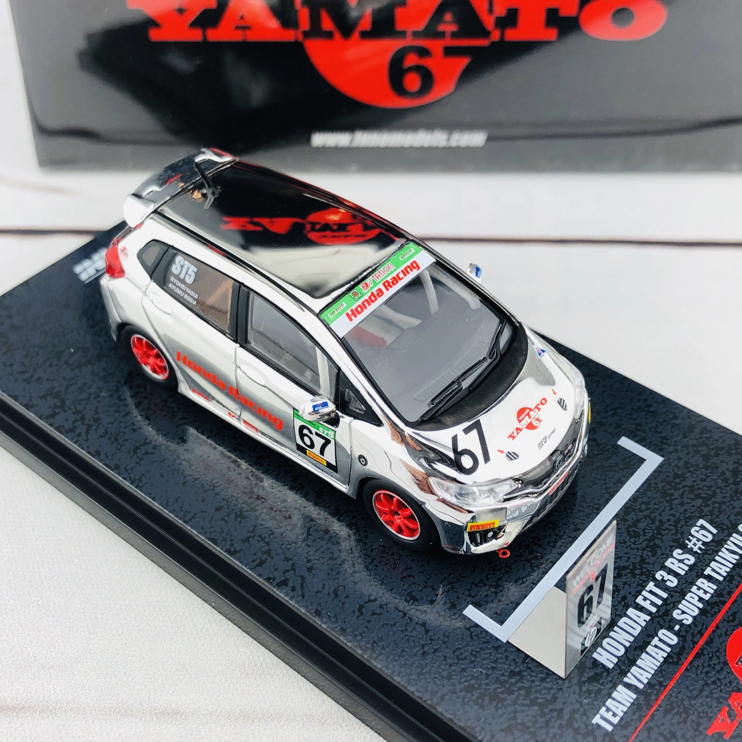 INNO64 HONDA FIT 3 RS #67 Team Yamato - Super Taikyu 2018 CARLOVERDIECAST Special Edition IN64-GK5-YA67 - Image 7