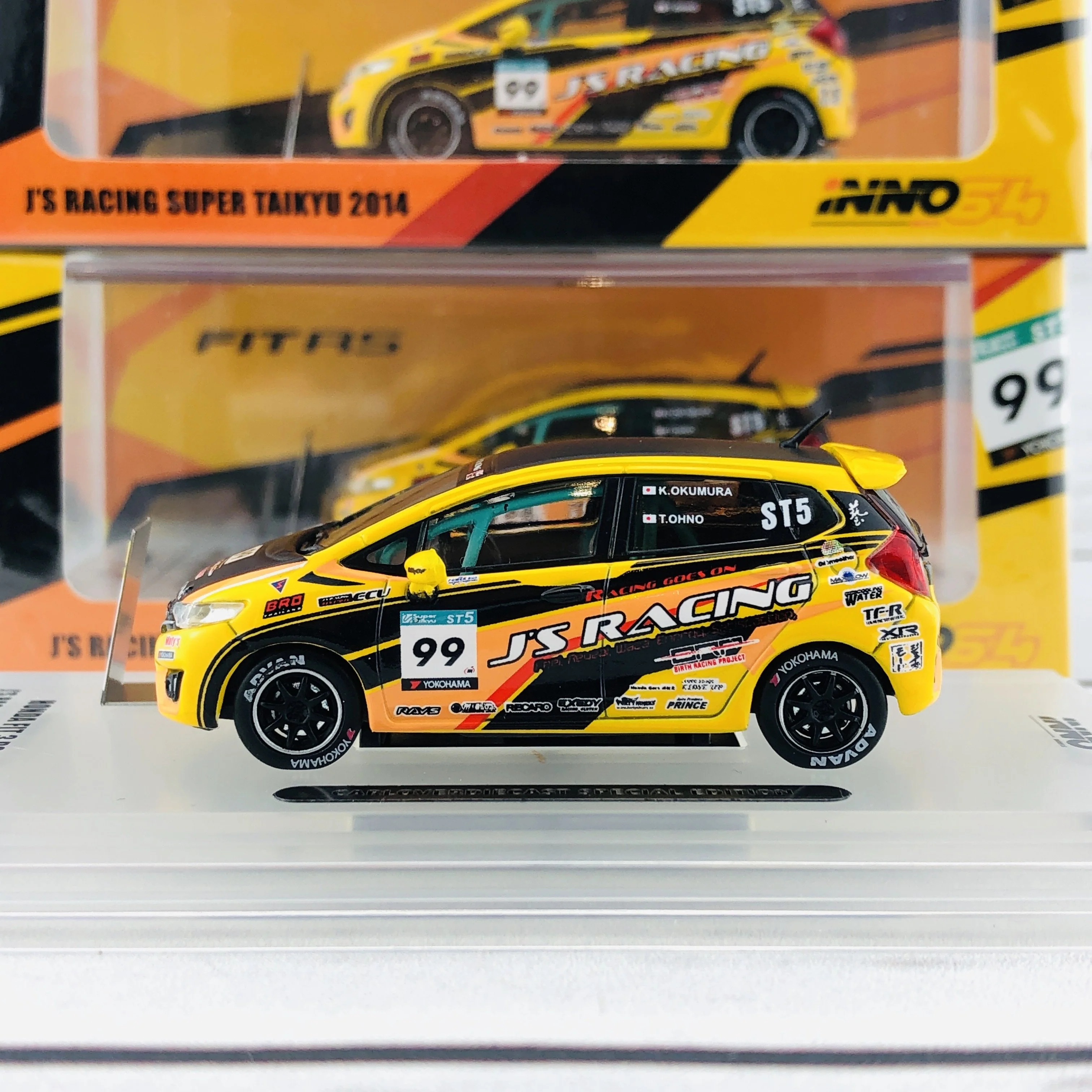INNO64 HONDA FIT 3 RS #99 J'S Racing - Super Taikyu 2014 CARLOVERDIECAST Special Edition IN64-GK5-JS99 - Image 2