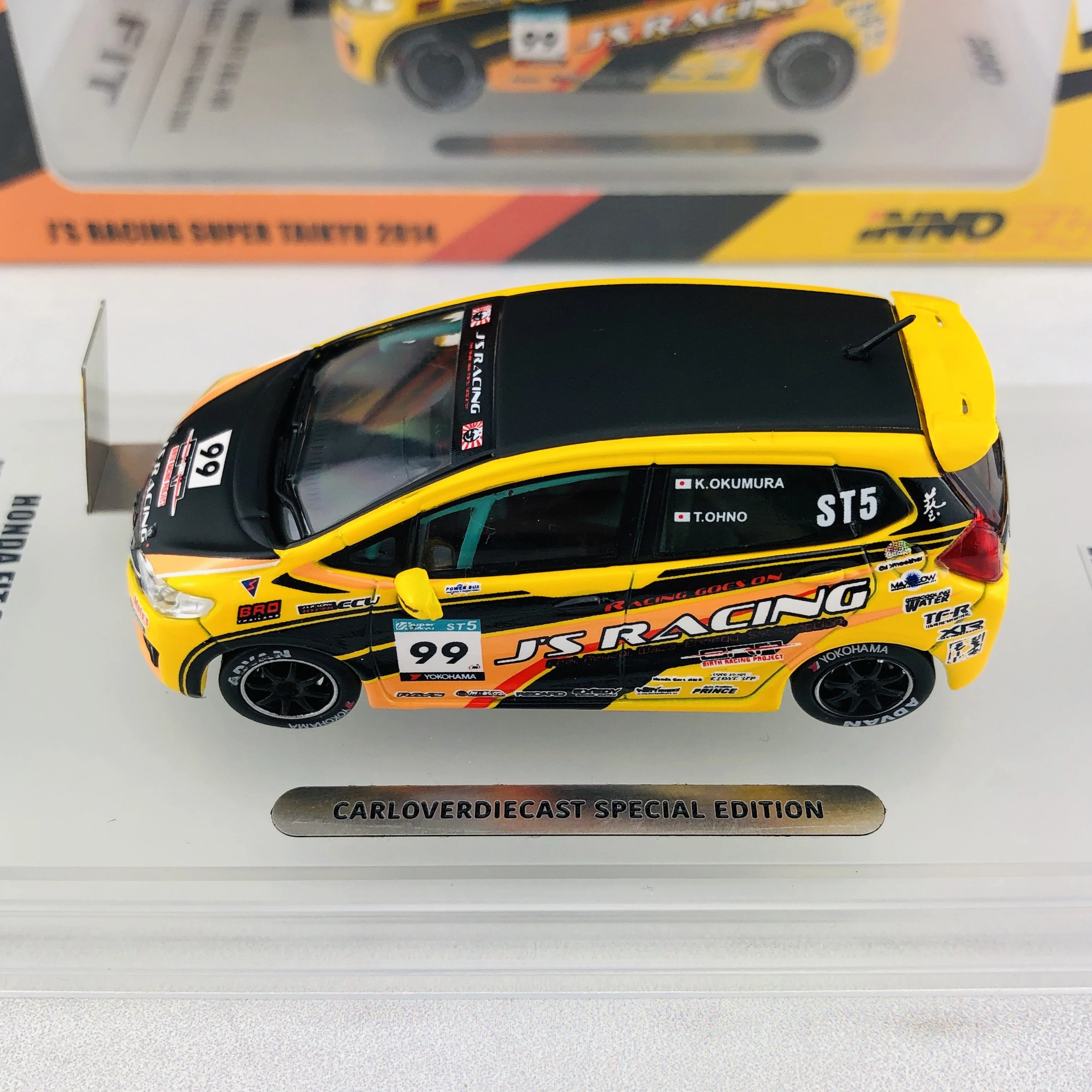 INNO64 HONDA FIT 3 RS #99 J'S Racing - Super Taikyu 2014 CARLOVERDIECAST Special Edition IN64-GK5-JS99 - Image 6