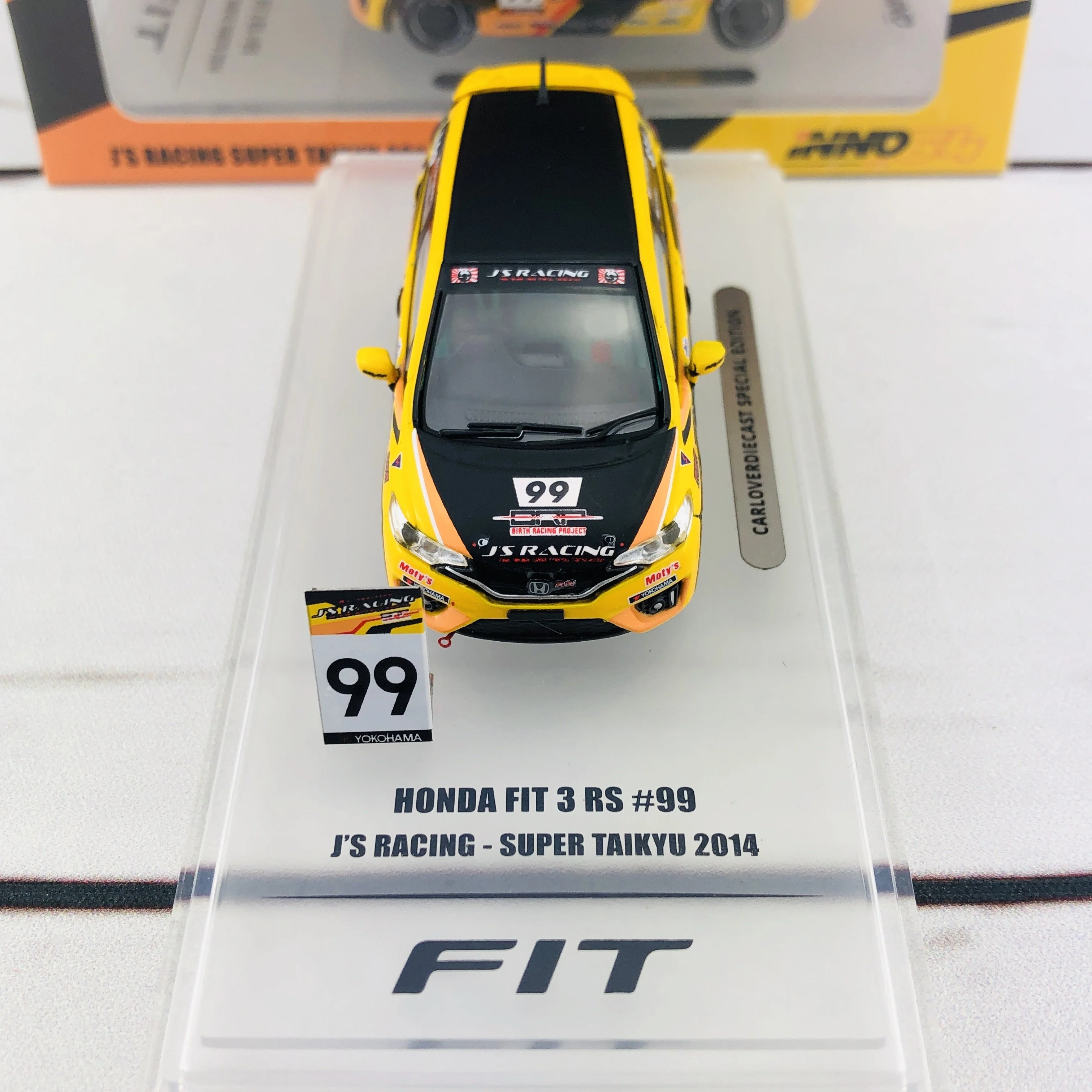 INNO64 HONDA FIT 3 RS #99 J'S Racing - Super Taikyu 2014 CARLOVERDIECAST Special Edition IN64-GK5-JS99 - Image 8