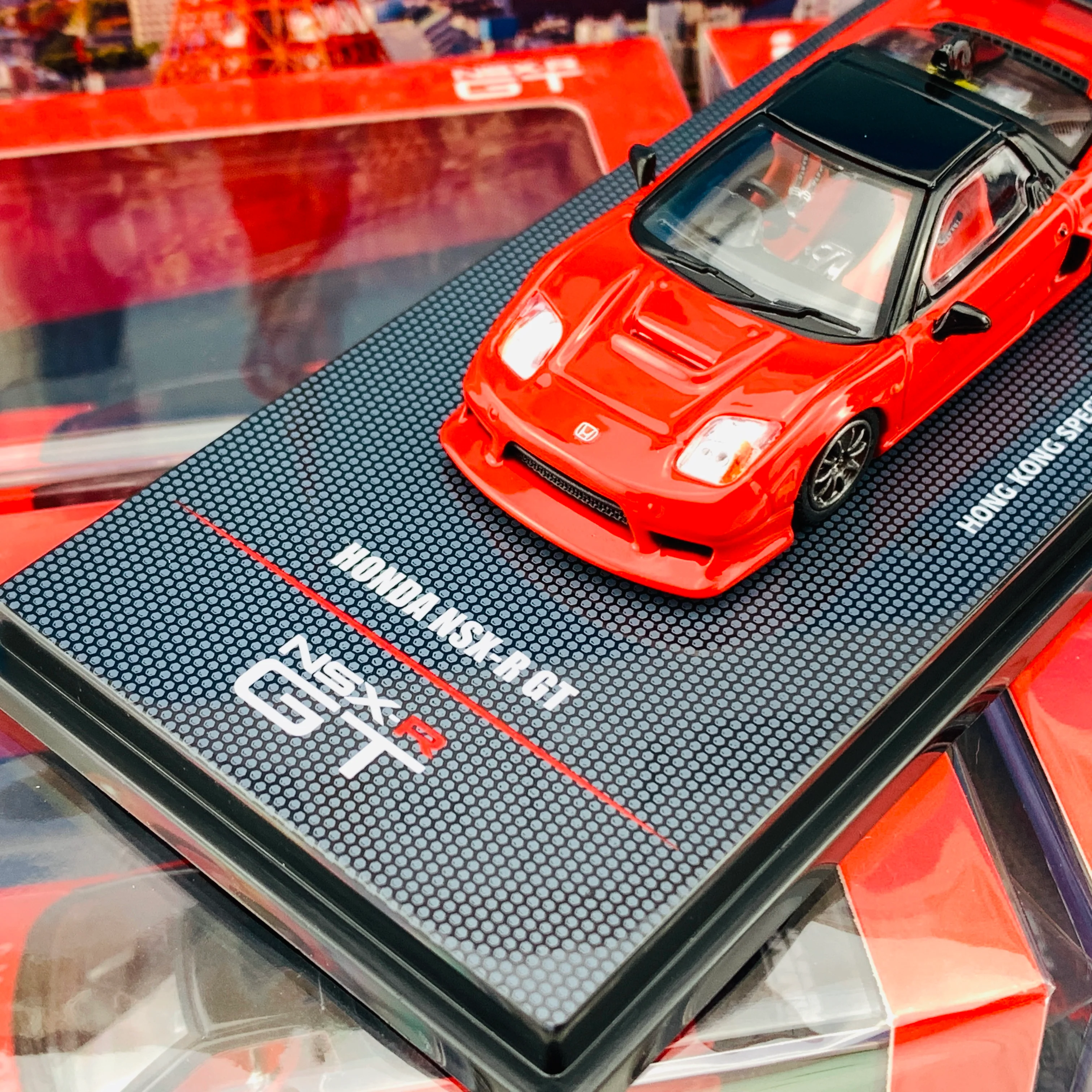 INNO64 HONDA NSX-R GT Hong Kong Special Edition RED with Extra Wheels IN64-NSXRGT-RED - Image 3