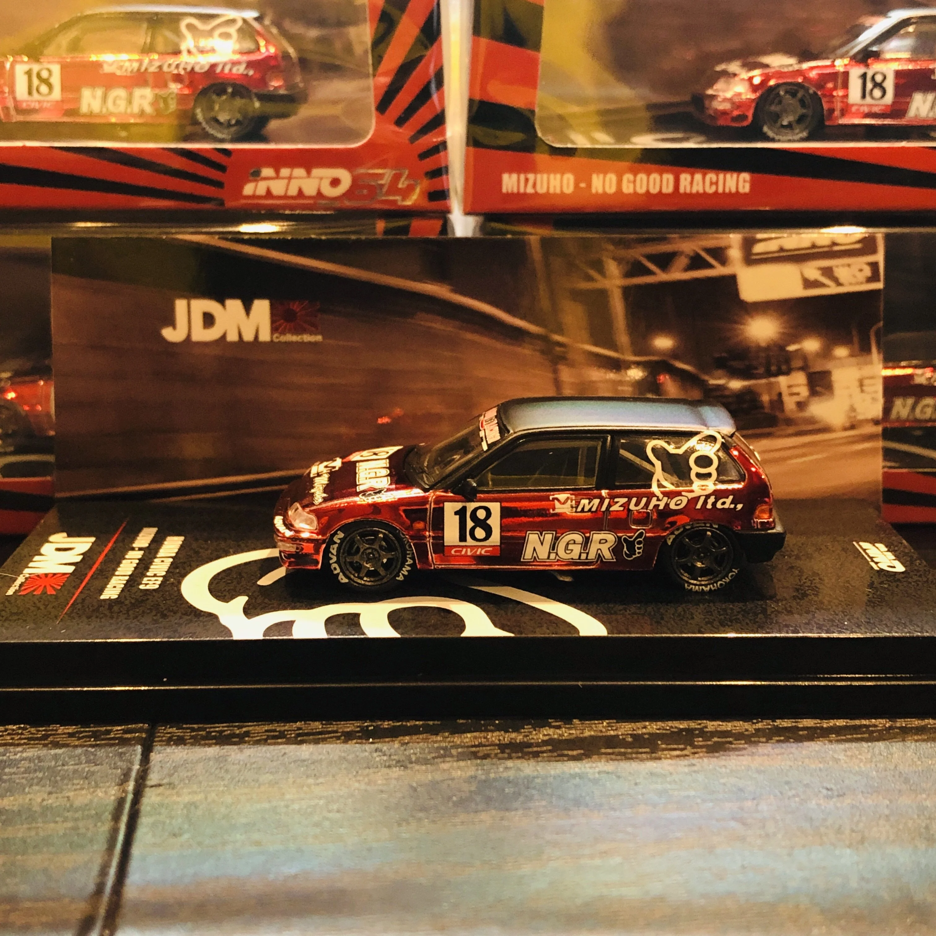 INNO64 JDM Collection 1/64 Honda Civic EF9 Mizuho - No Good Racing - Image 2