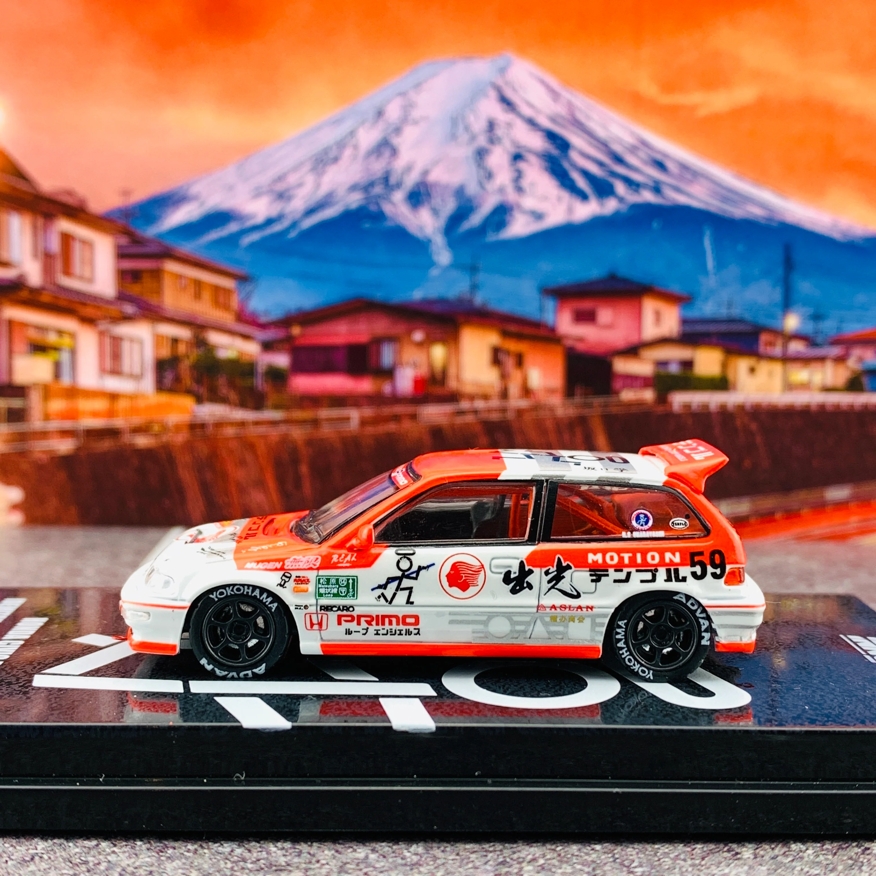 INNO64 JDM Collection HONDA CIVIC EF9 IDEMITSU MOTION - TEMPLE RACING IN64-EF9-JDM05 - Image 2