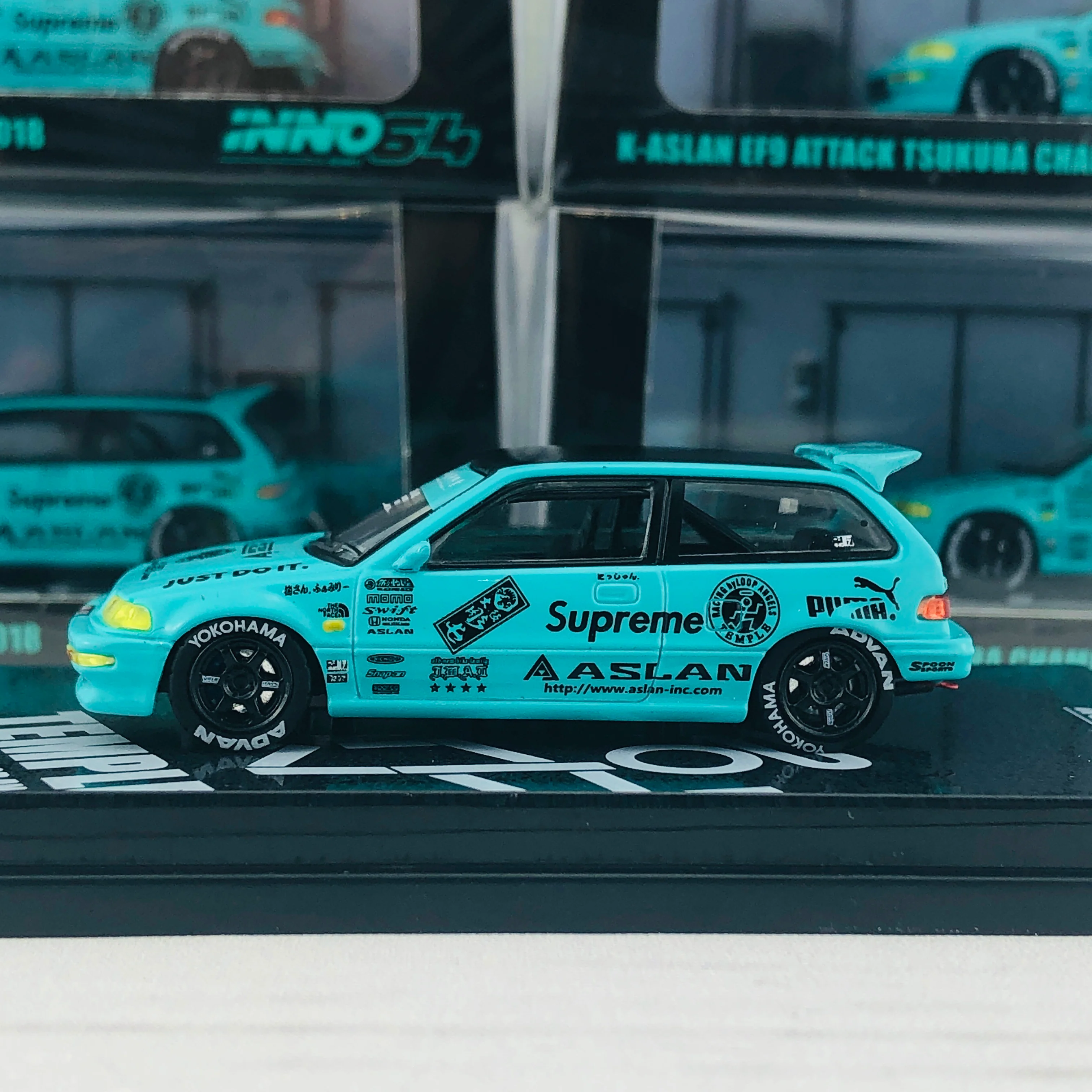 INNO64 JDM Collection HONDA CIVIC EF9 K-ASLAN ATTACK TSUKUBA CHAMPIONSHIP 2018 IN64-EF9-JDM03 - Image 2