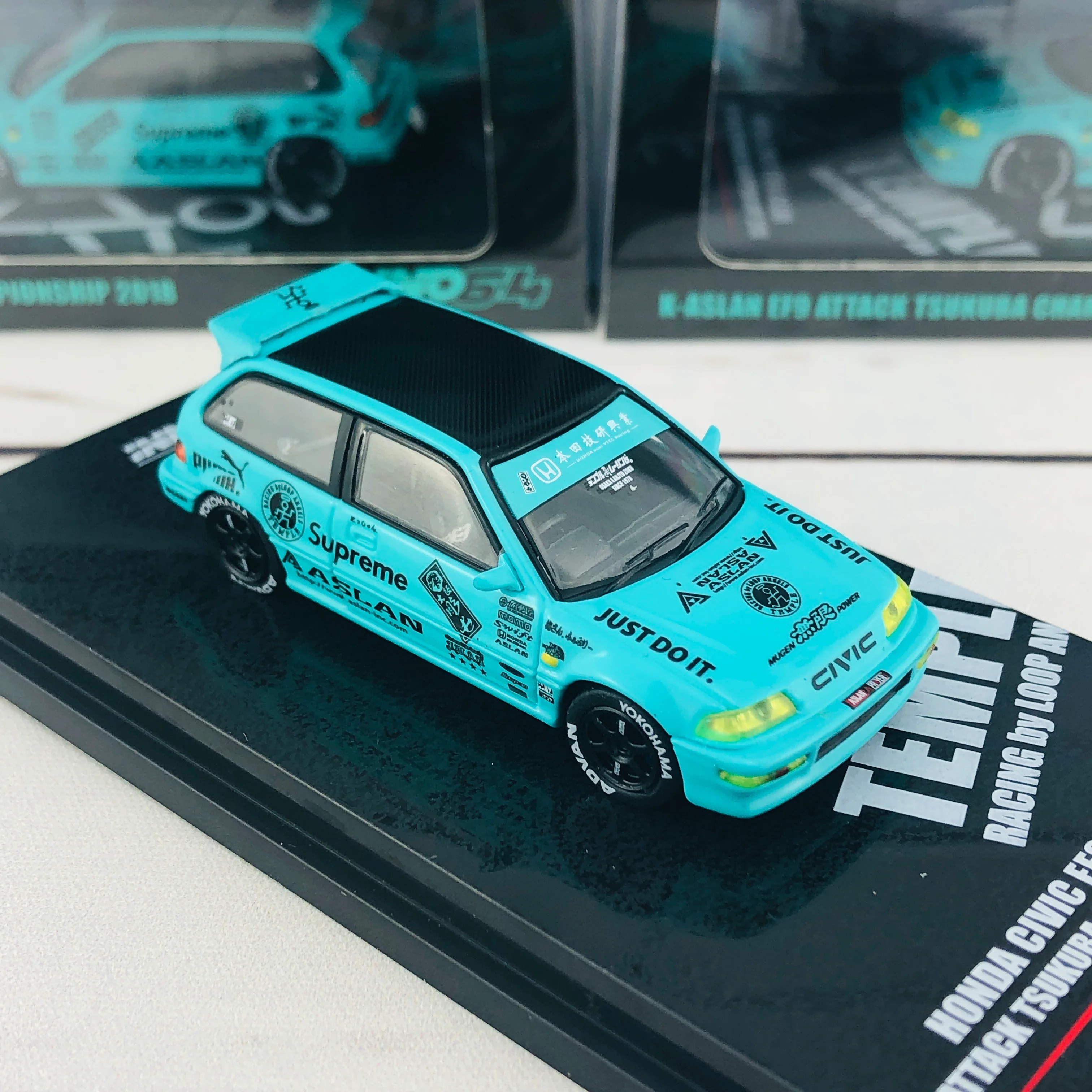INNO64 JDM Collection HONDA CIVIC EF9 K-ASLAN ATTACK TSUKUBA CHAMPIONSHIP 2018 IN64-EF9-JDM03 - Image 5
