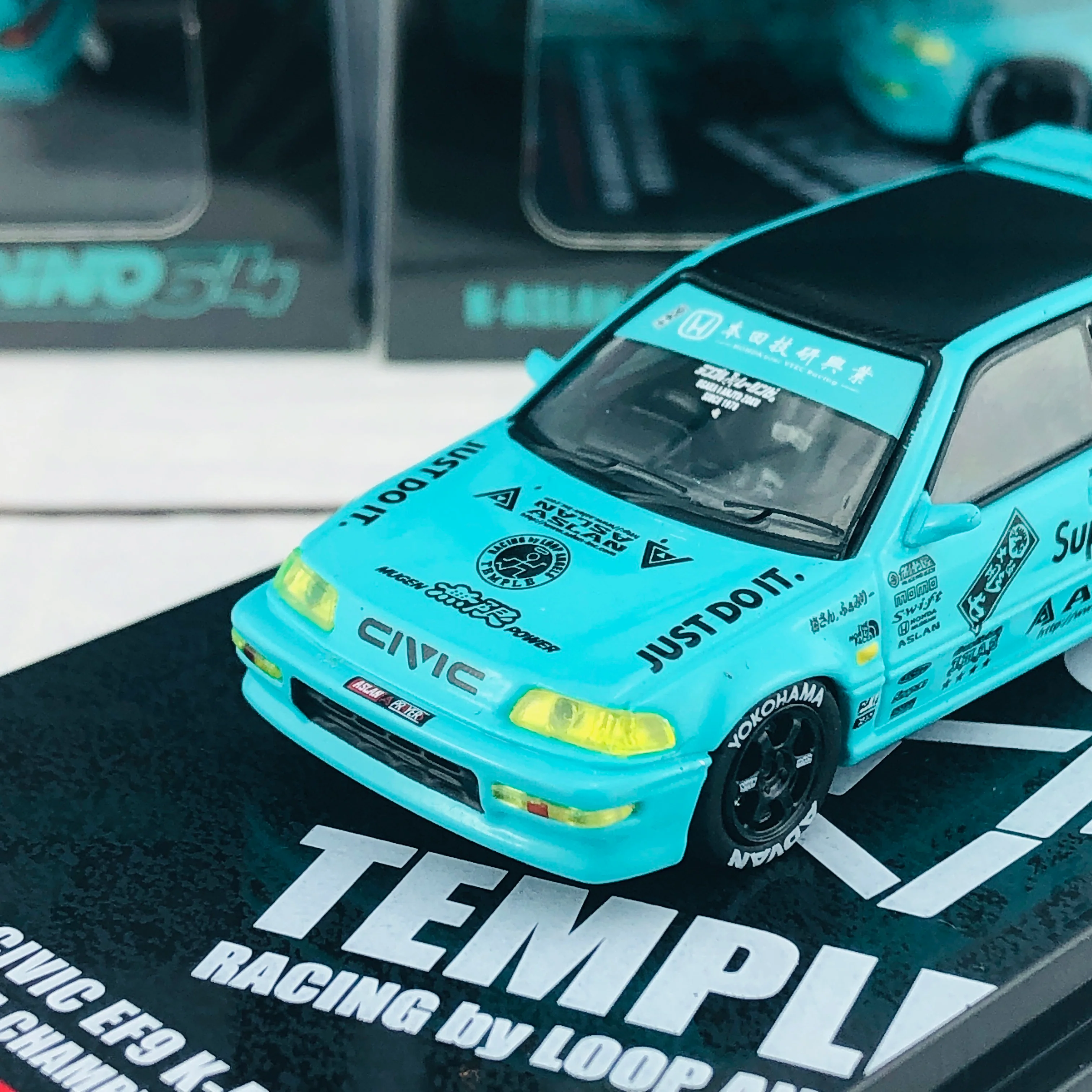 INNO64 JDM Collection HONDA CIVIC EF9 K-ASLAN ATTACK TSUKUBA CHAMPIONSHIP 2018 IN64-EF9-JDM03 - Image 6