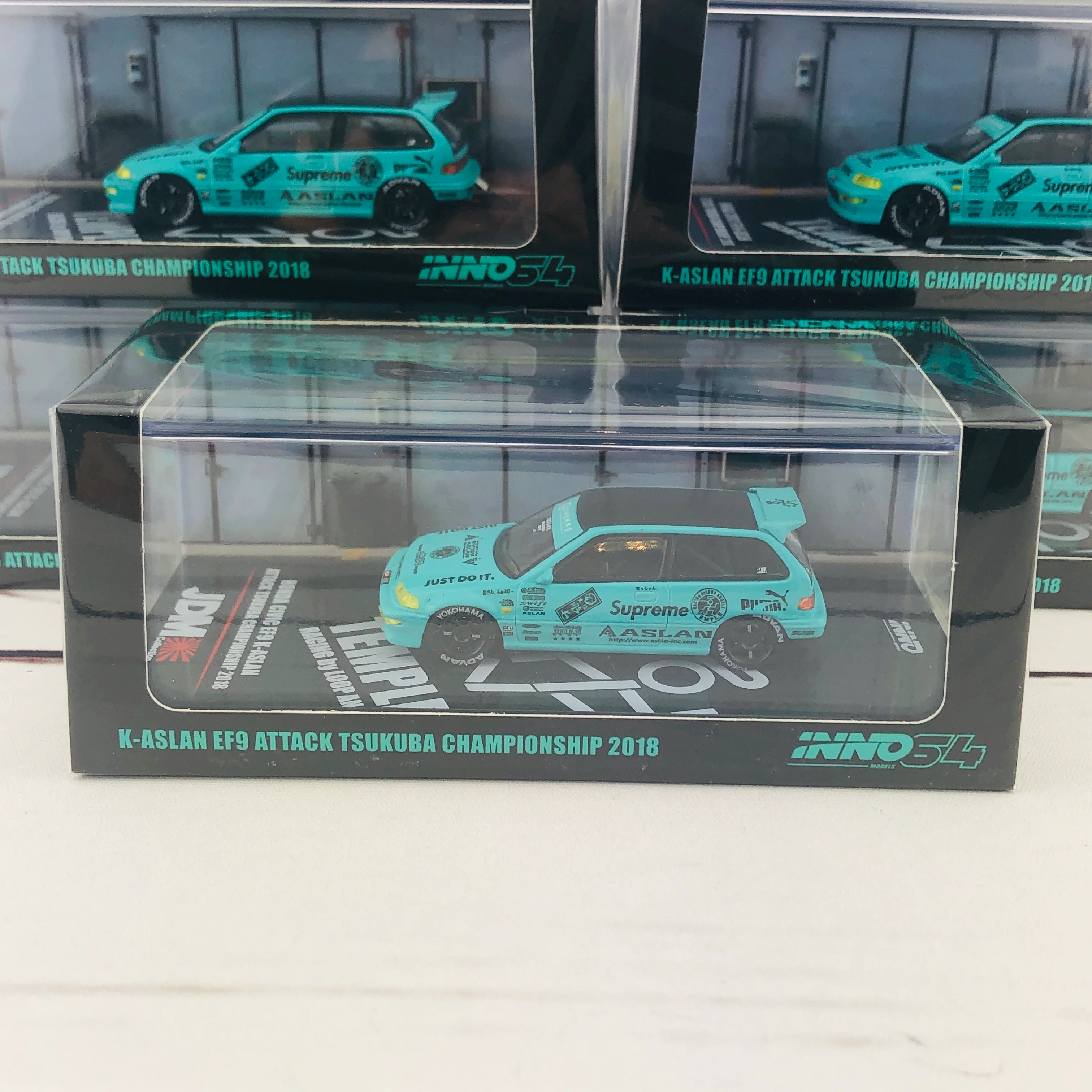 INNO64 JDM Collection HONDA CIVIC EF9 K-ASLAN ATTACK TSUKUBA CHAMPIONSHIP 2018 IN64-EF9-JDM03 - Image 7