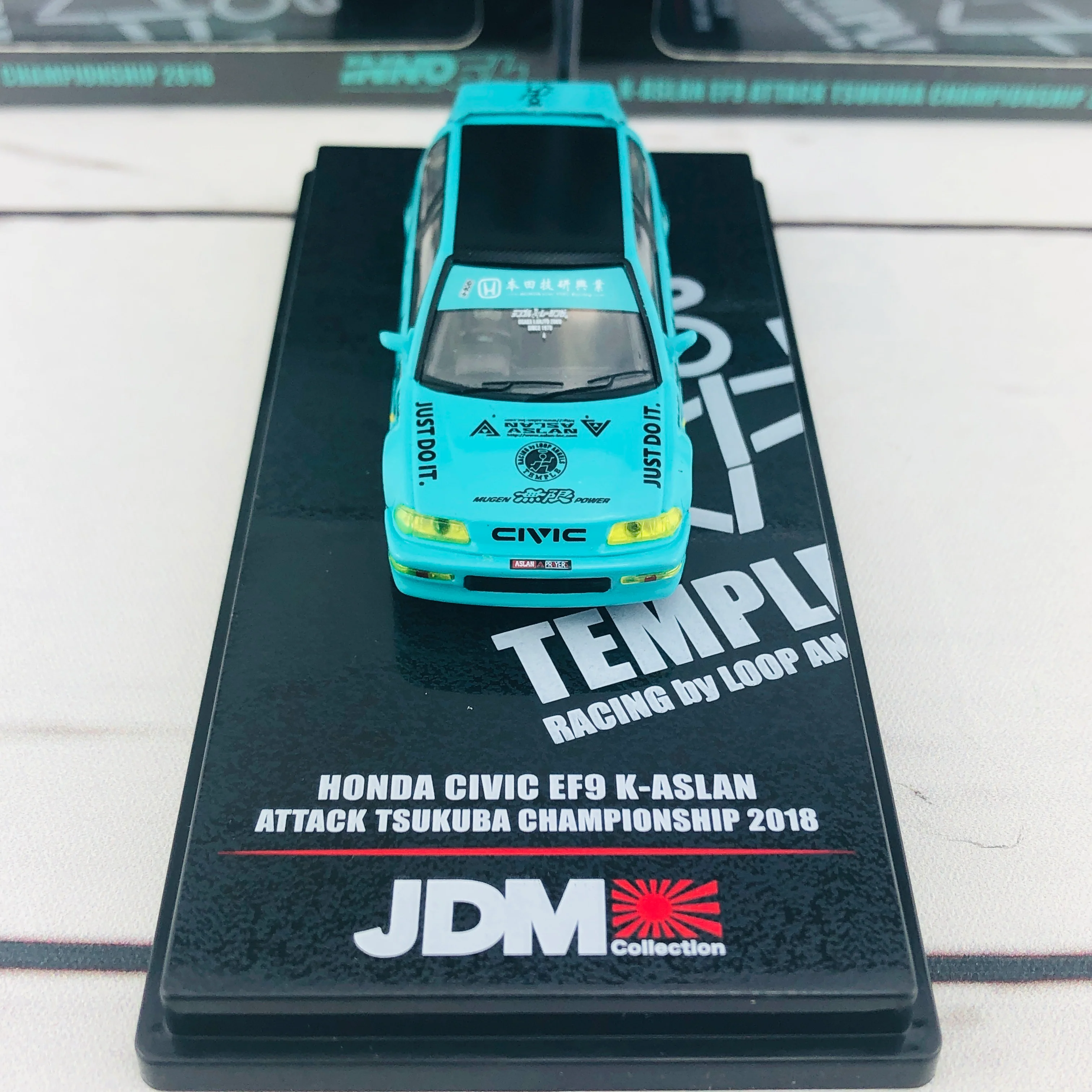 INNO64 JDM Collection HONDA CIVIC EF9 K-ASLAN ATTACK TSUKUBA CHAMPIONSHIP 2018 IN64-EF9-JDM03 - Image 8