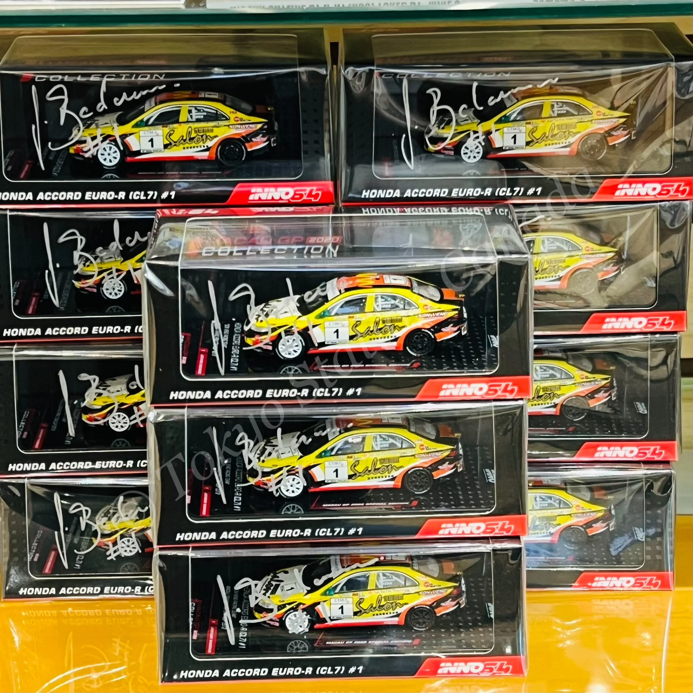 INNO64 MACAU GP 2020 COLLECTION HONDA ACCORD Euro-R (CL7) #1 Macau Grand Prix CTM Cup  2012 J. Badaraco IN64-CL7-MGP20JB  **Autograph from J.Badaraco** - Image 2