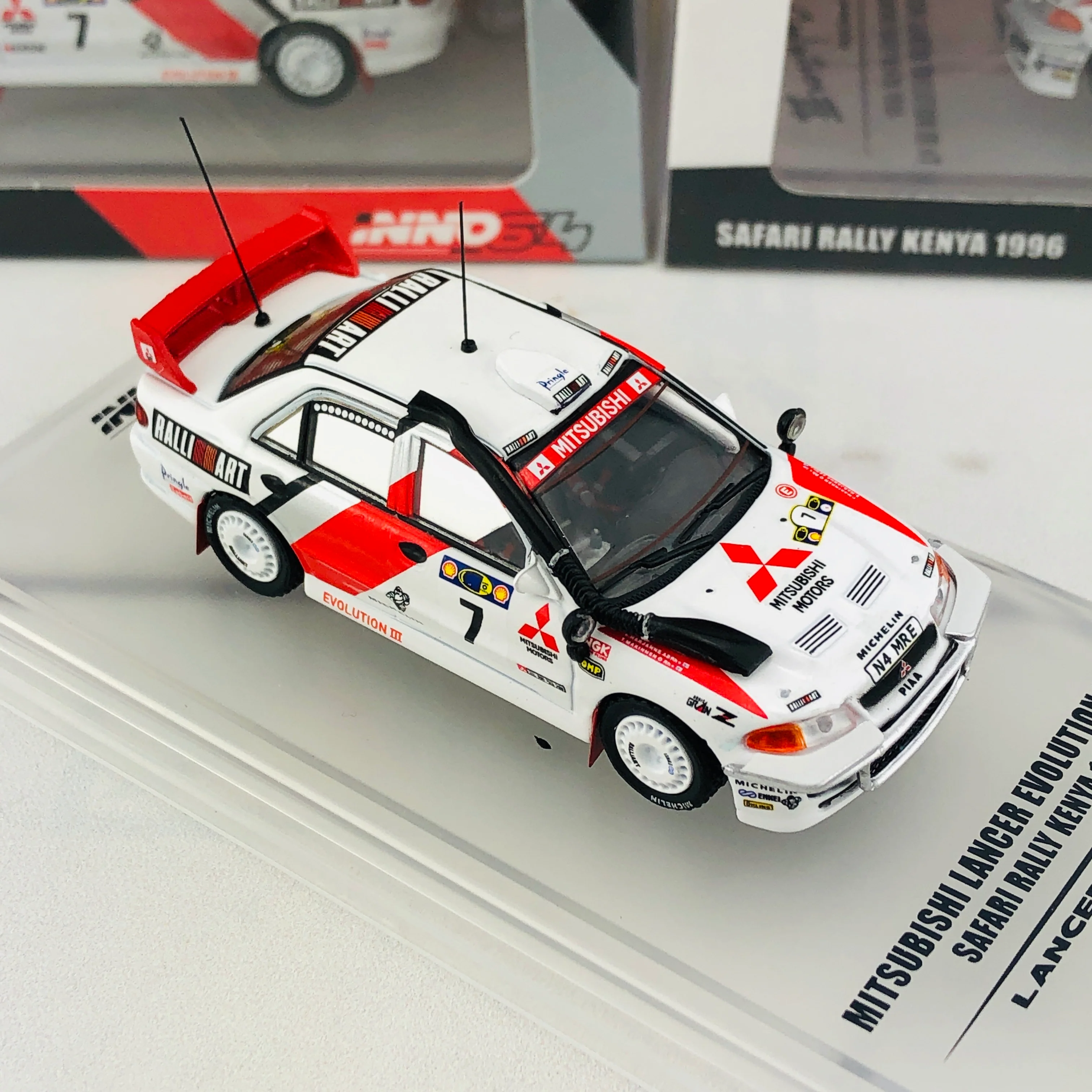 INNO64 Mitsubishi Lancer Evolution III #7 Safari Rally Kenya 1996 IN64-EVO3-96SA7 - Image 5