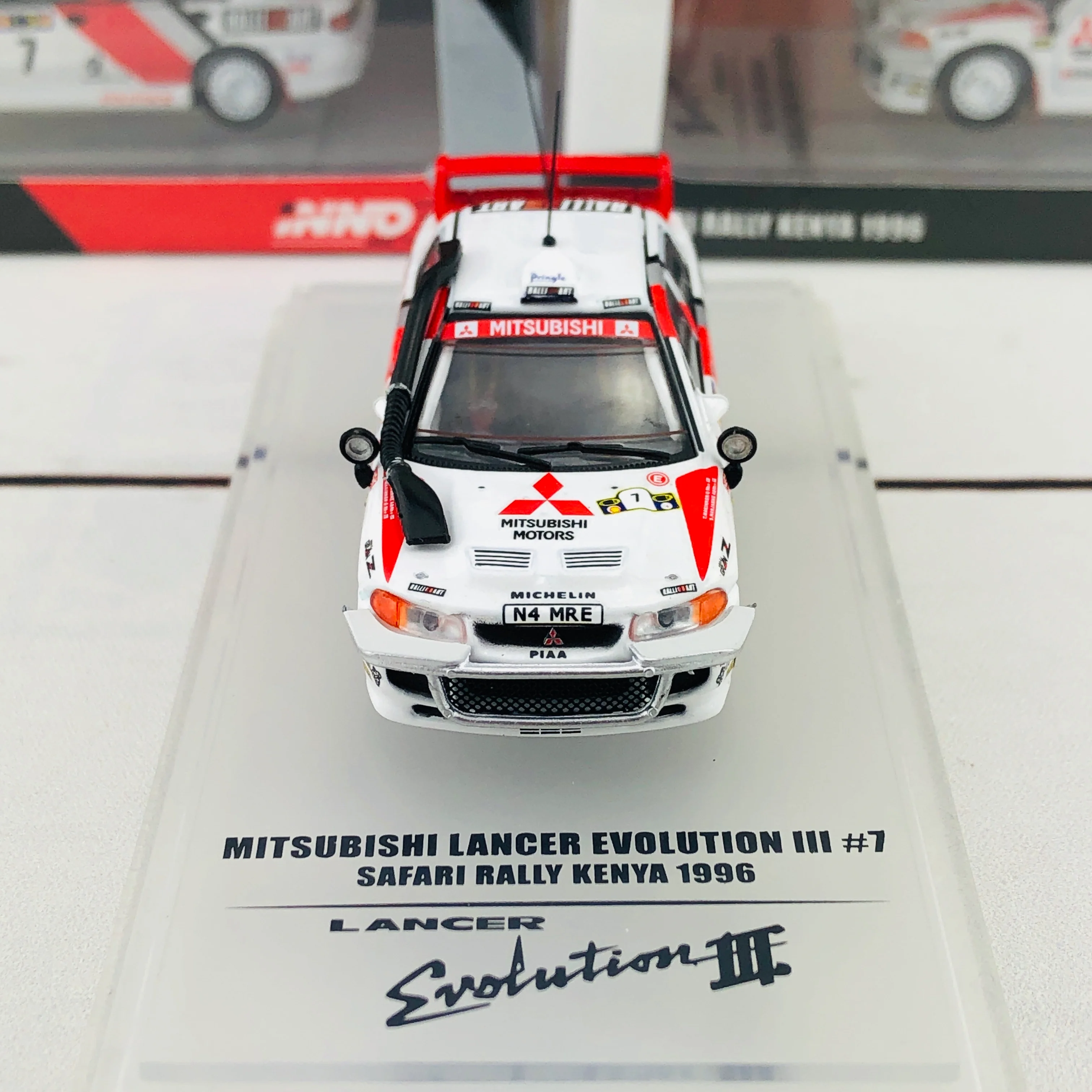 INNO64 Mitsubishi Lancer Evolution III #7 Safari Rally Kenya 1996 IN64-EVO3-96SA7 - Image 7