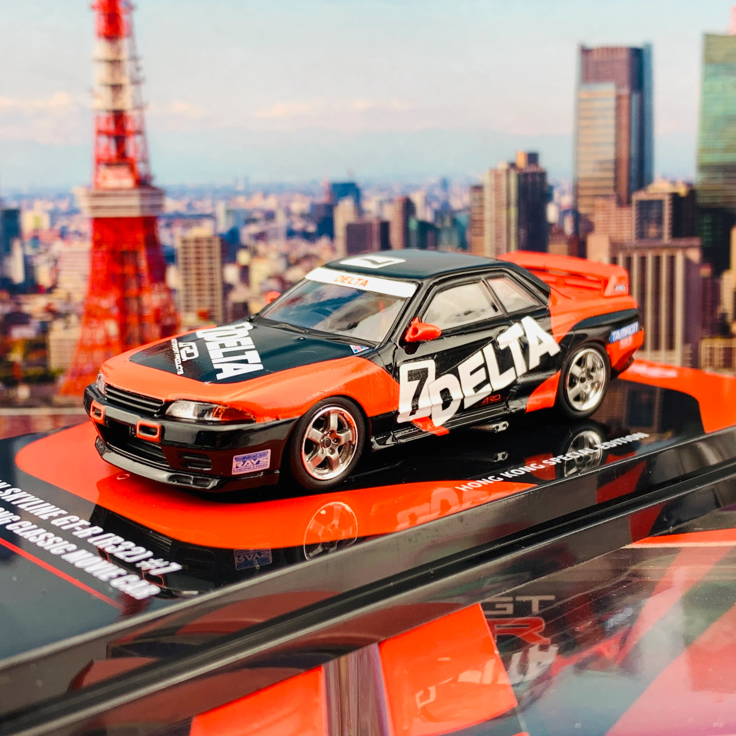 INNO64 Nissan Skyline GTR R32 # "DELTA" Hong Kong Classic Movie Car - Hong Kong Special Edition IN64-R32-DELTA - Image 2