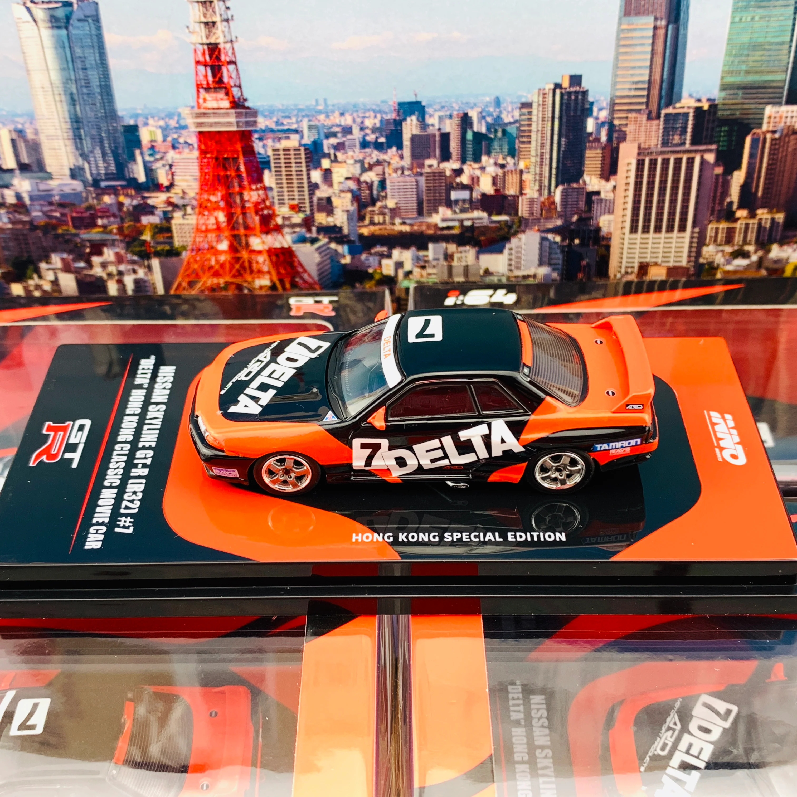 INNO64 Nissan Skyline GTR R32 # "DELTA" Hong Kong Classic Movie Car - Hong Kong Special Edition IN64-R32-DELTA - Image 4