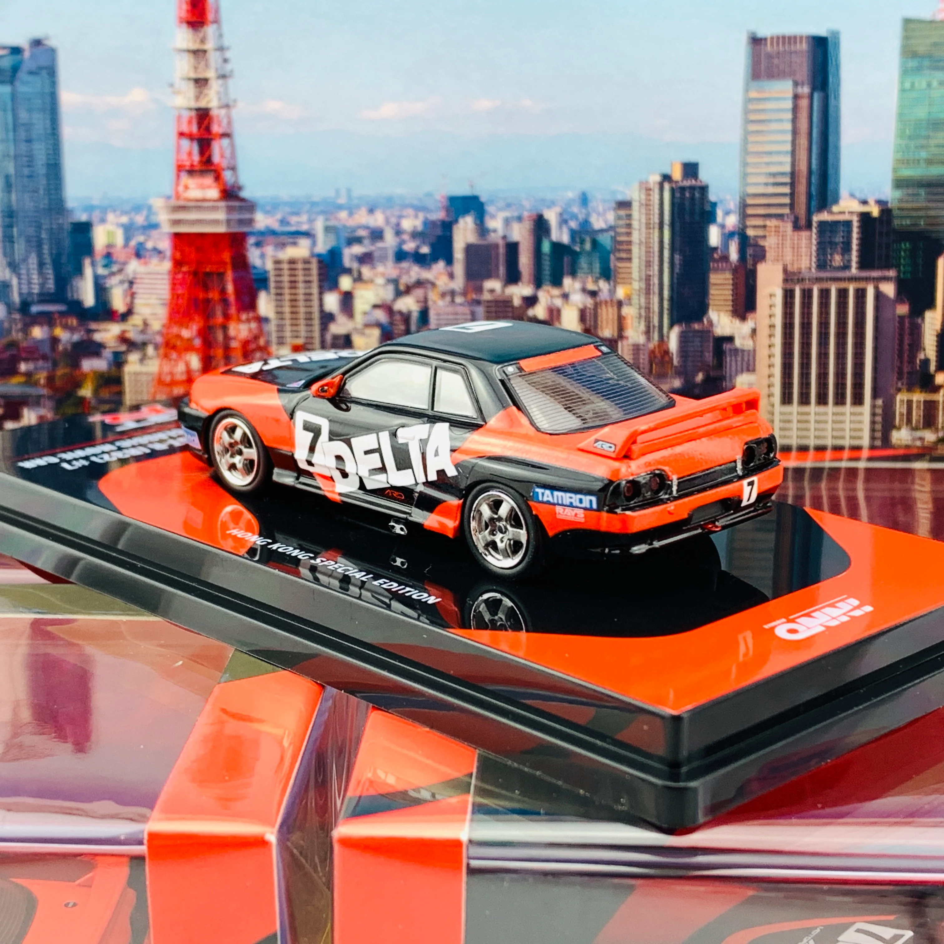 INNO64 Nissan Skyline GTR R32 # "DELTA" Hong Kong Classic Movie Car - Hong Kong Special Edition IN64-R32-DELTA - Image 5