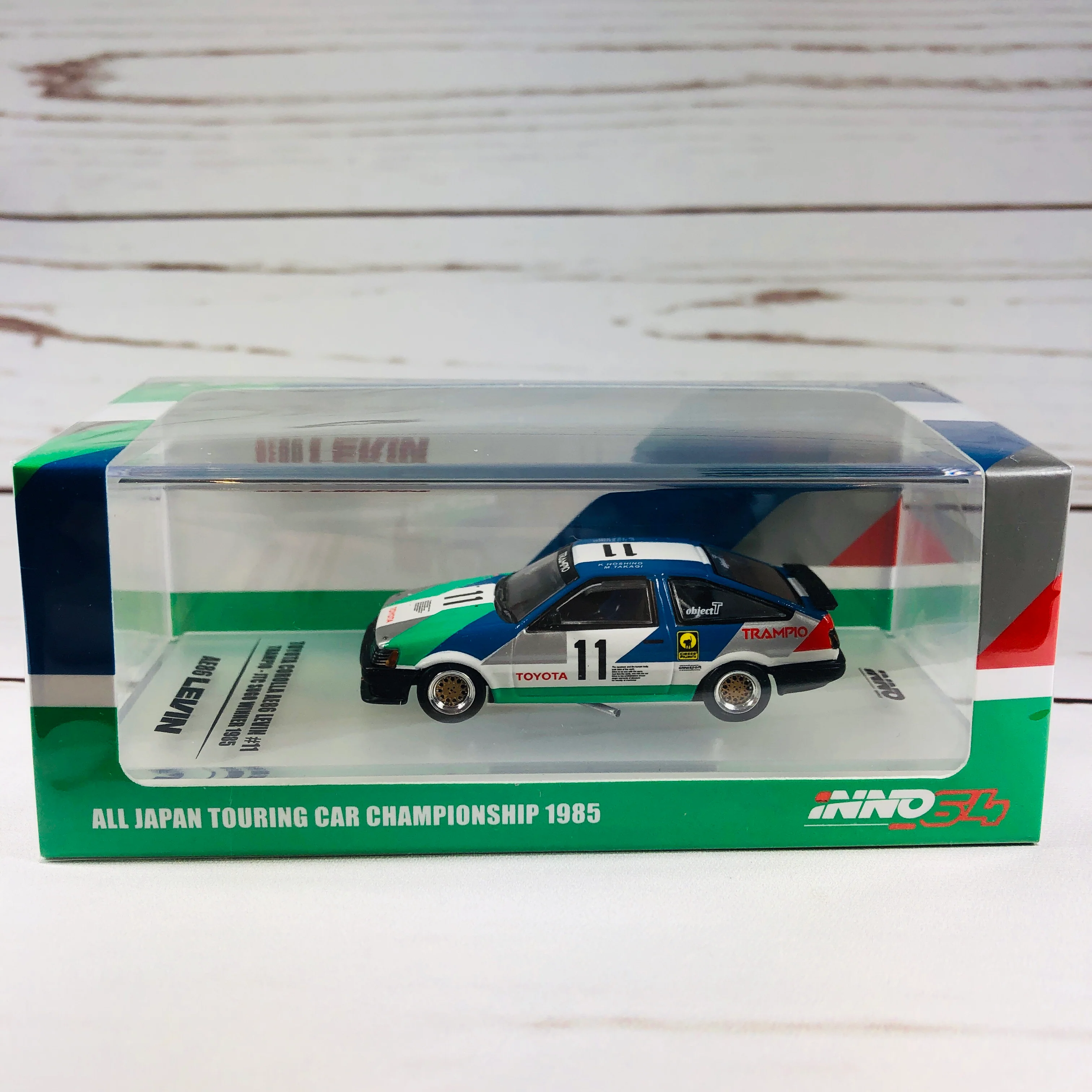 INNO64 TOYOTA COROLLA AE86 LEVIN #11 "TRAMPIO" JTCC 1985 IN64-AE86-11TR85 - Image 4