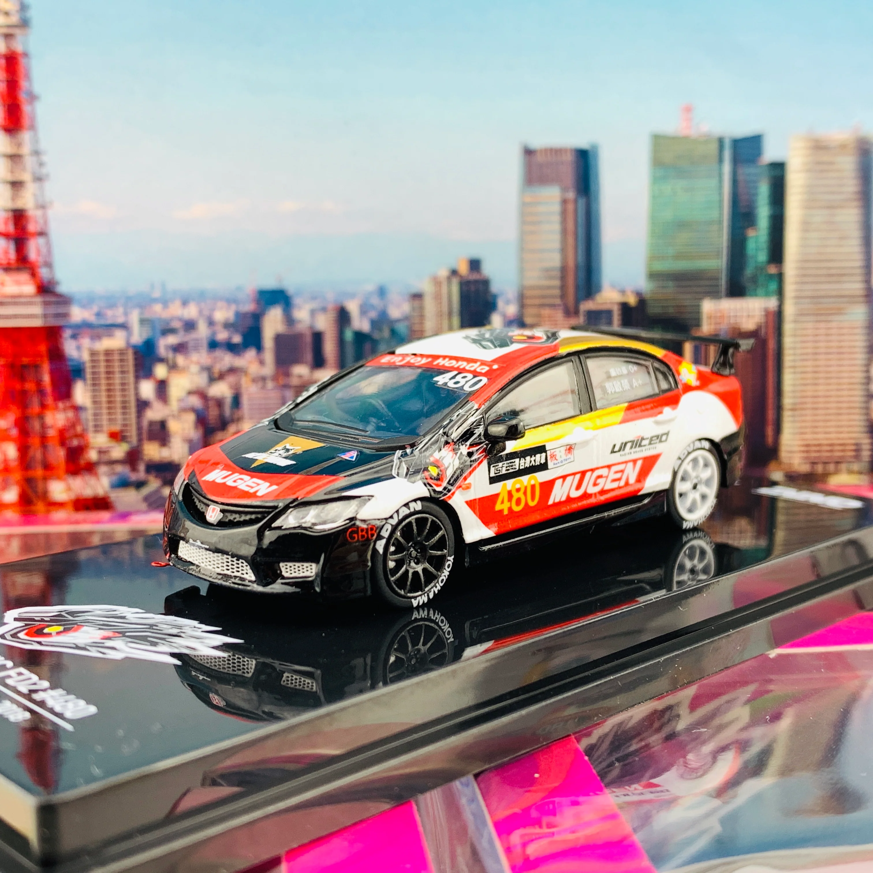 INNO64 x KOSO 1/64 Honda Civic FD2 #480 Taiwan Speed Festival 2018 Joe Kwok - Billy Lo IN64-FD2-MGBQS - Image 2