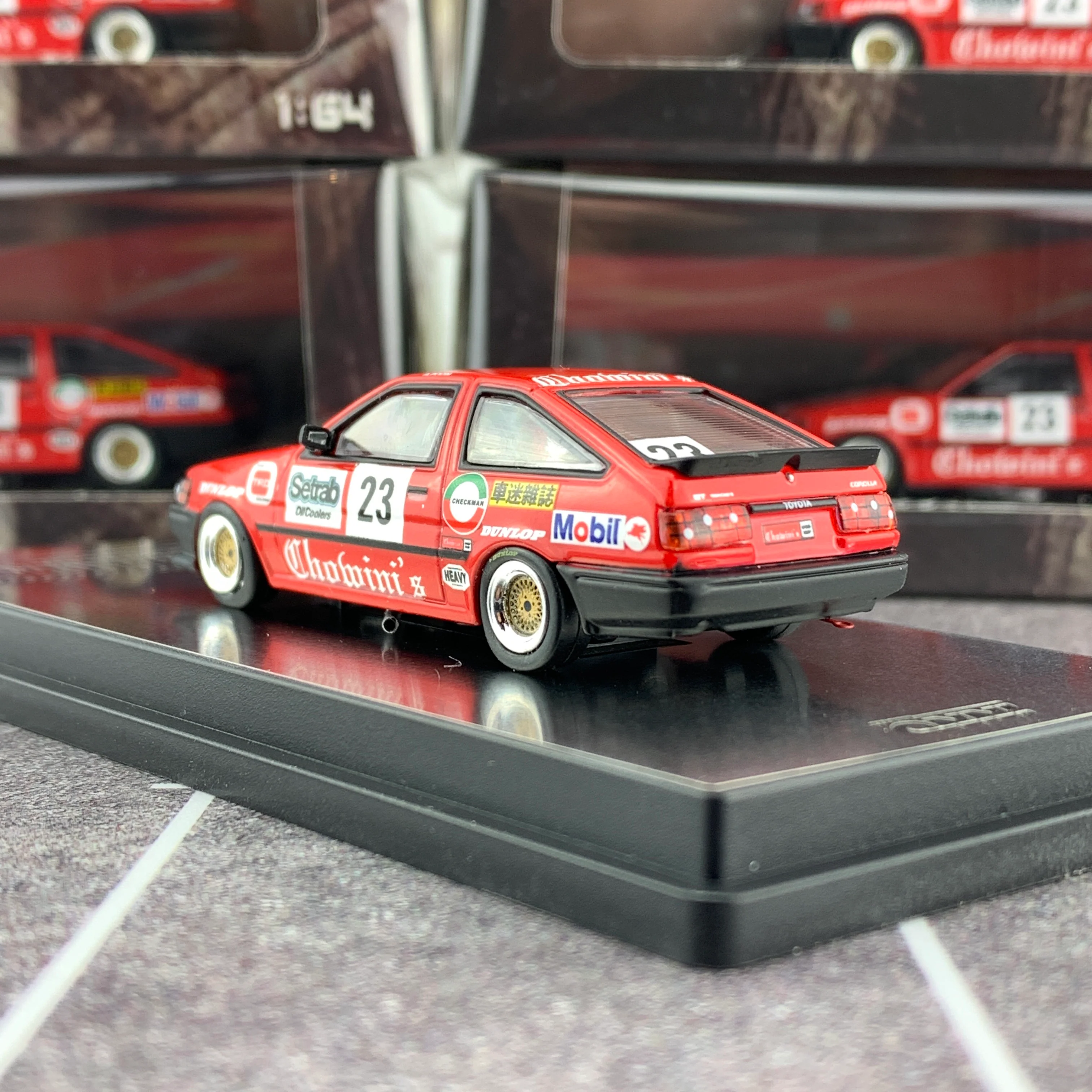 INNO64 x POPRACE Toyota Corolla Levin macau Guia Race 1994 #23 PR64-86-84M23 - Image 4