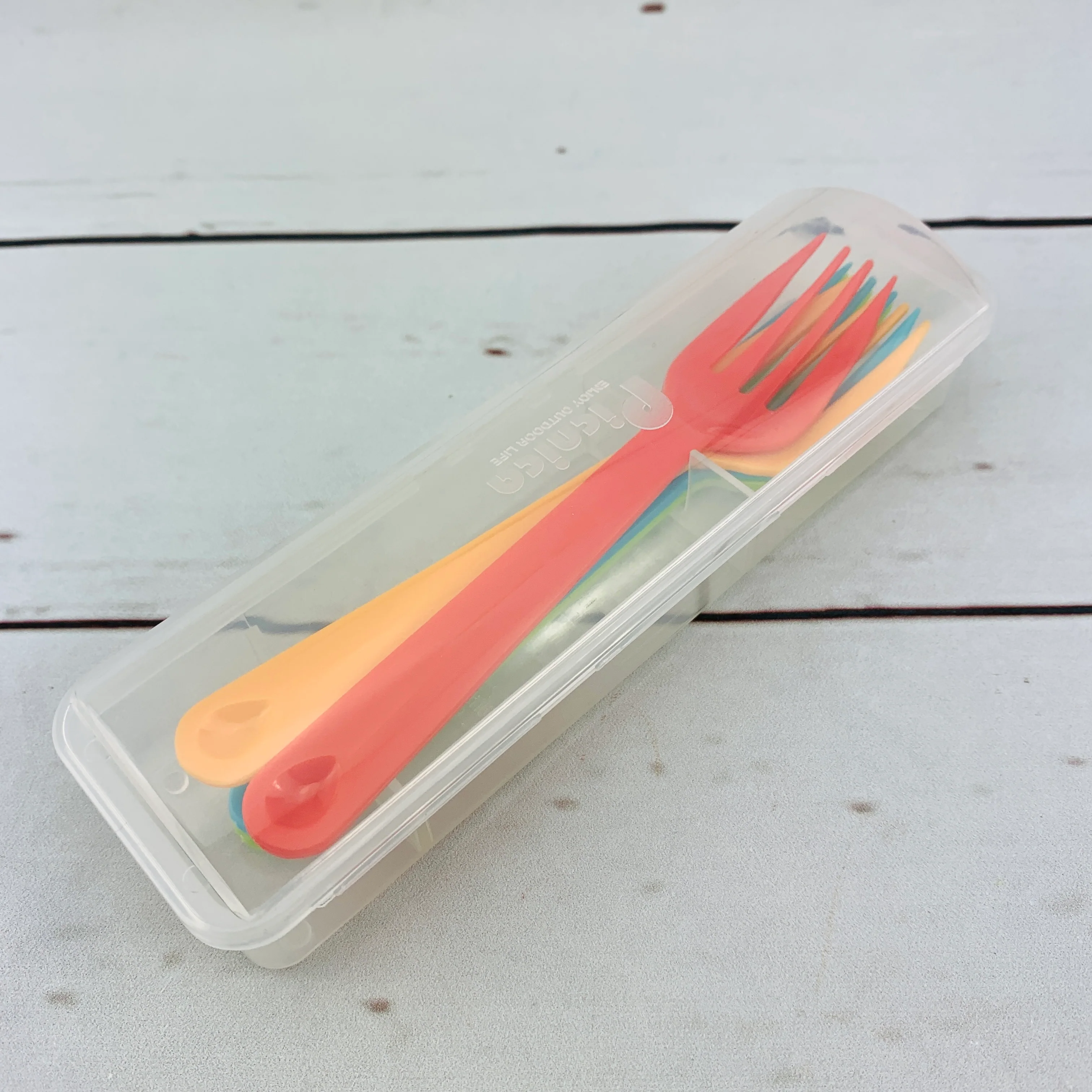 inomata Picnica plastic fork 4pk with storage case - Image 5