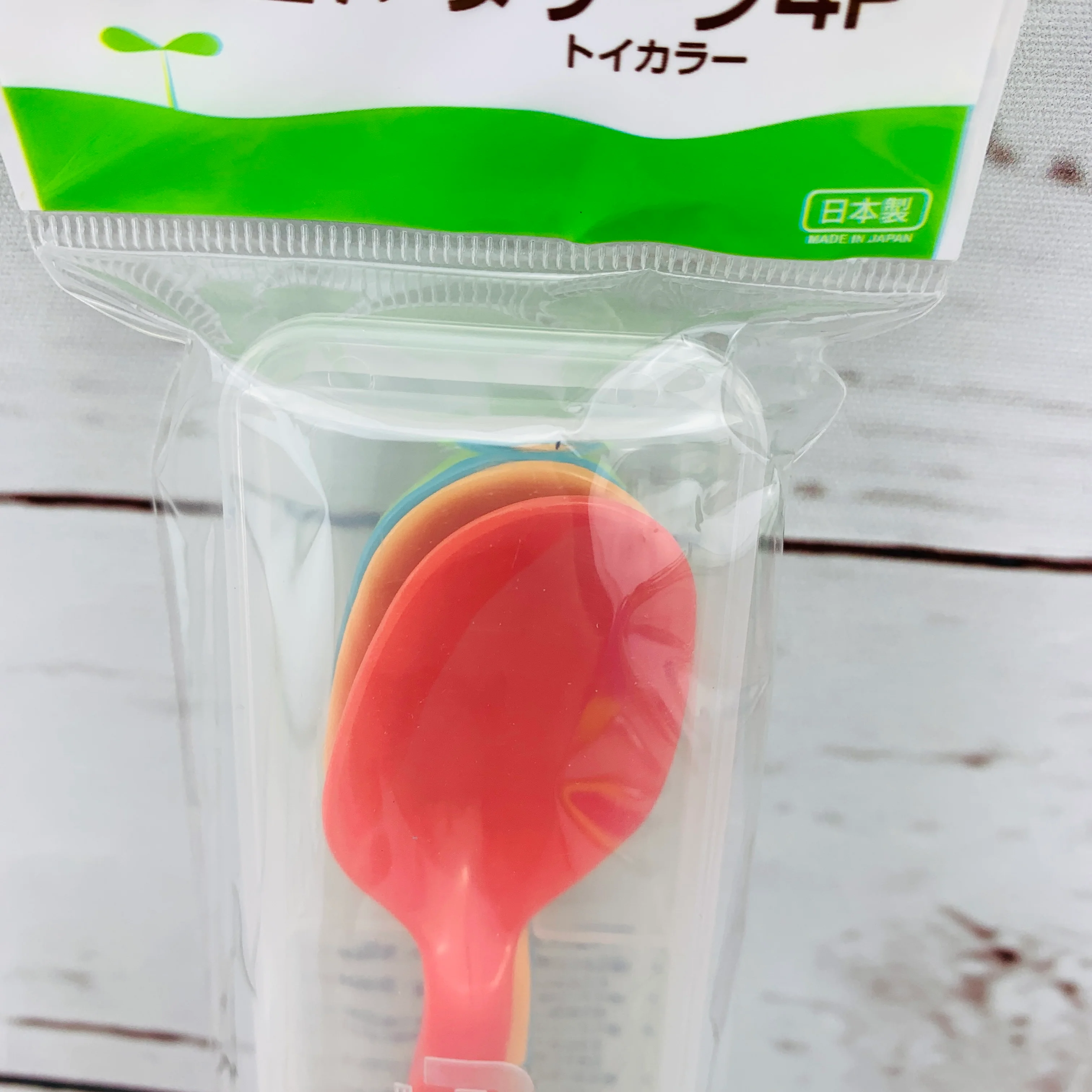 inomata Picnica plastic spoon 4pk with storage case - Image 3