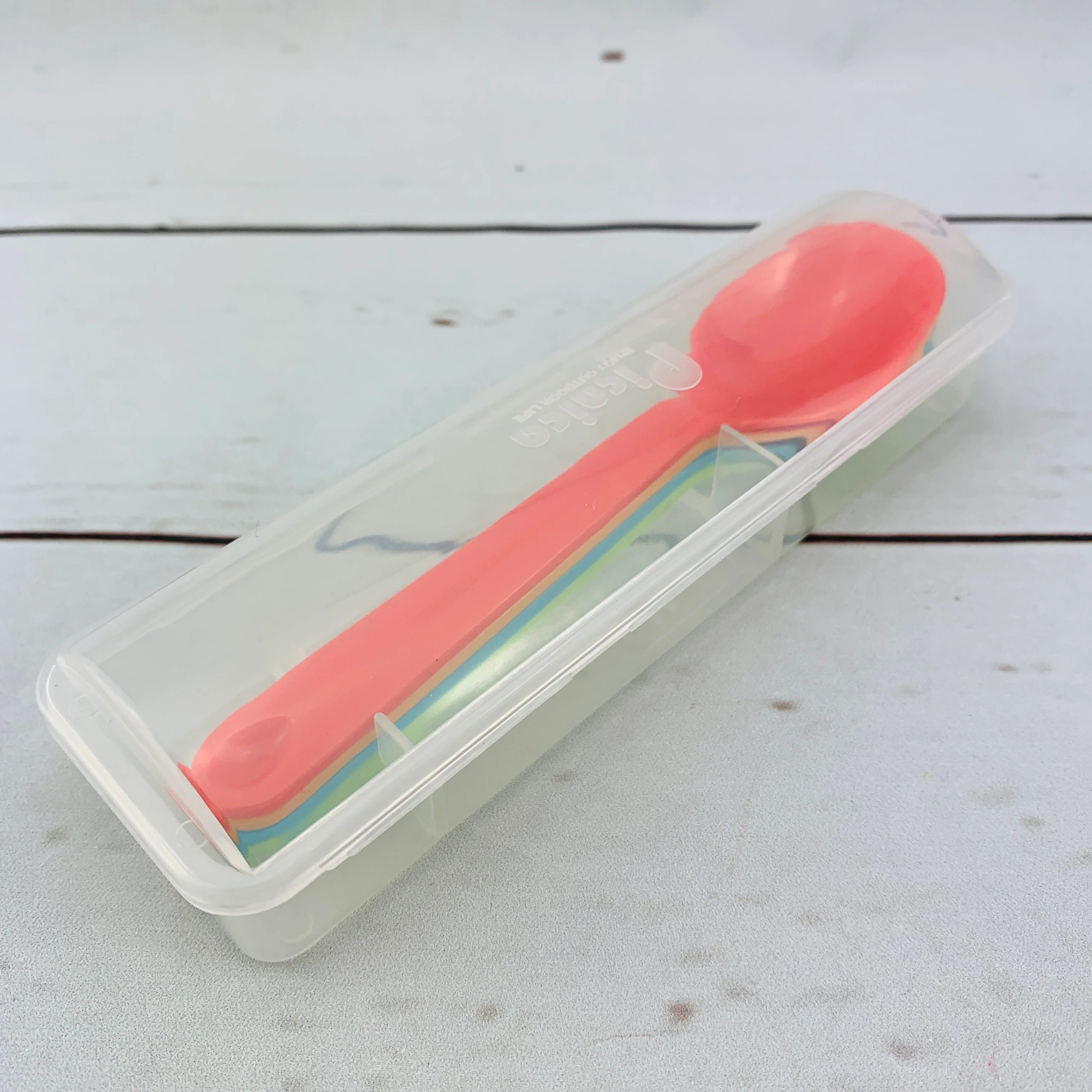 inomata Picnica plastic spoon 4pk with storage case - Image 5