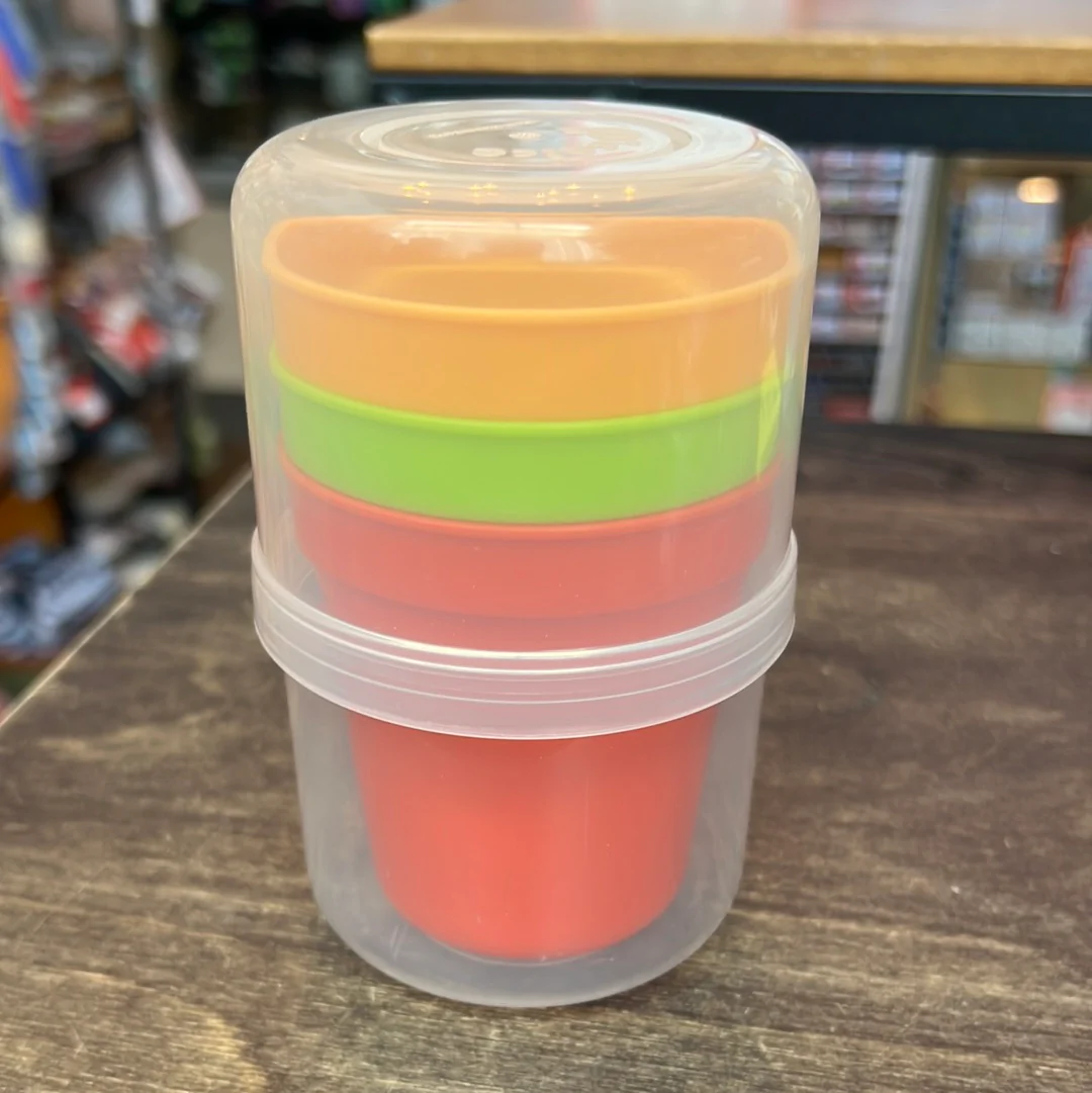 inomata Plastic cup 3pk with storage case 4905596134640 - Image 2