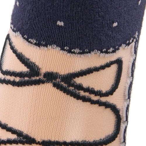 Kashi mixed upper dot high socks - Navy blue - Image 3