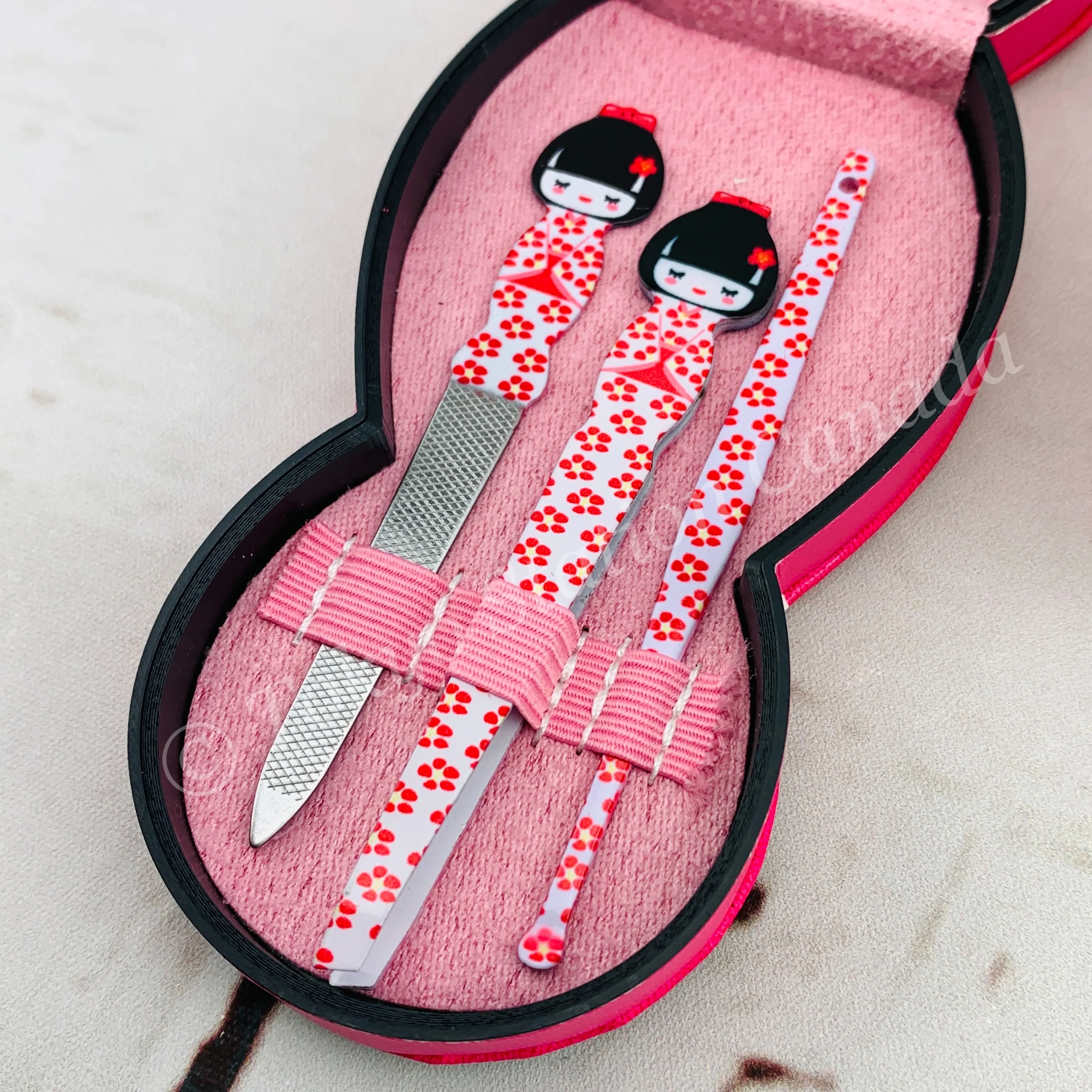 Japanese Kokeshi Nail Clipper Set of 6 with Case 4534253335146 - Image 3