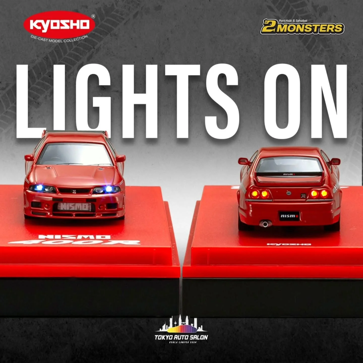 KYOSHO 1/64 NISMO 400R (RED) TOKYO AUTO SALON KUALA LUMPUR 2024 Exclusive Model 07128MR - Image 6