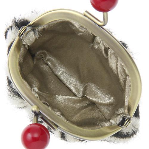 Leather Bon Bon Pouch - Zebra (Made in Japan) 515-137 33-00 - Image 4